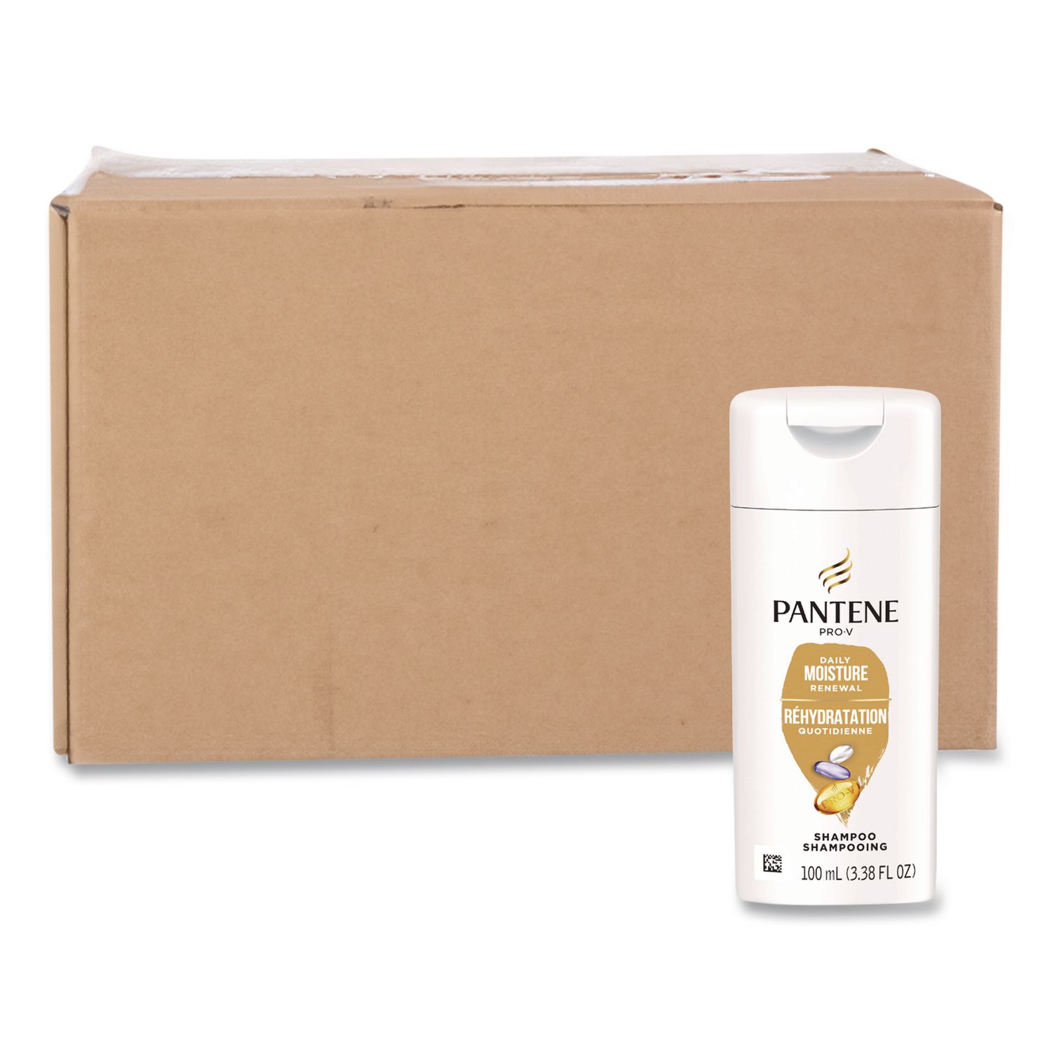 Pro V Daily Moisture Renewal Shampoo, Unscented, 3.38 oz, 24/Carton