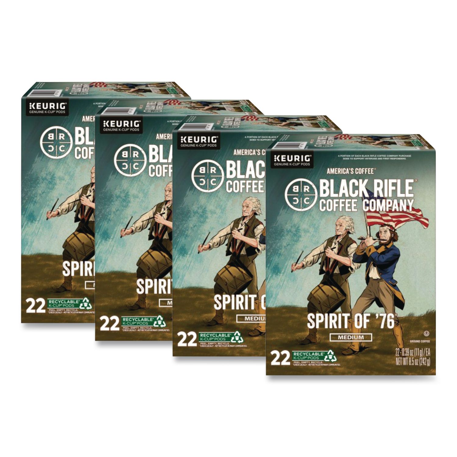 Spirit of '76 Coffee K-Cups, 22/Box, 4 Boxes/Carton