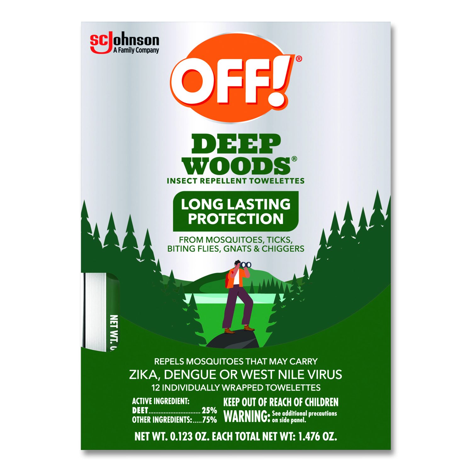 Deep Woods Towelettes, 12/Box, 12 Boxes/Carton