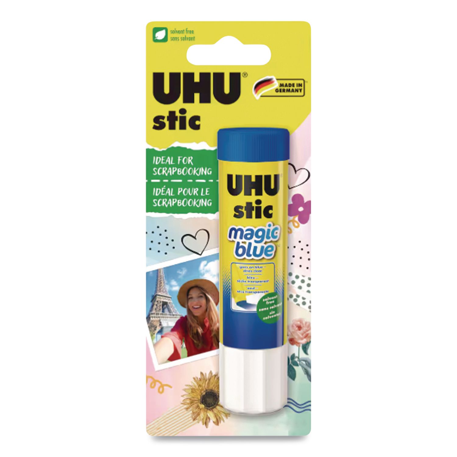 Stic Permanent Glue, Magic Blue, 0.29 oz, Dries Clear