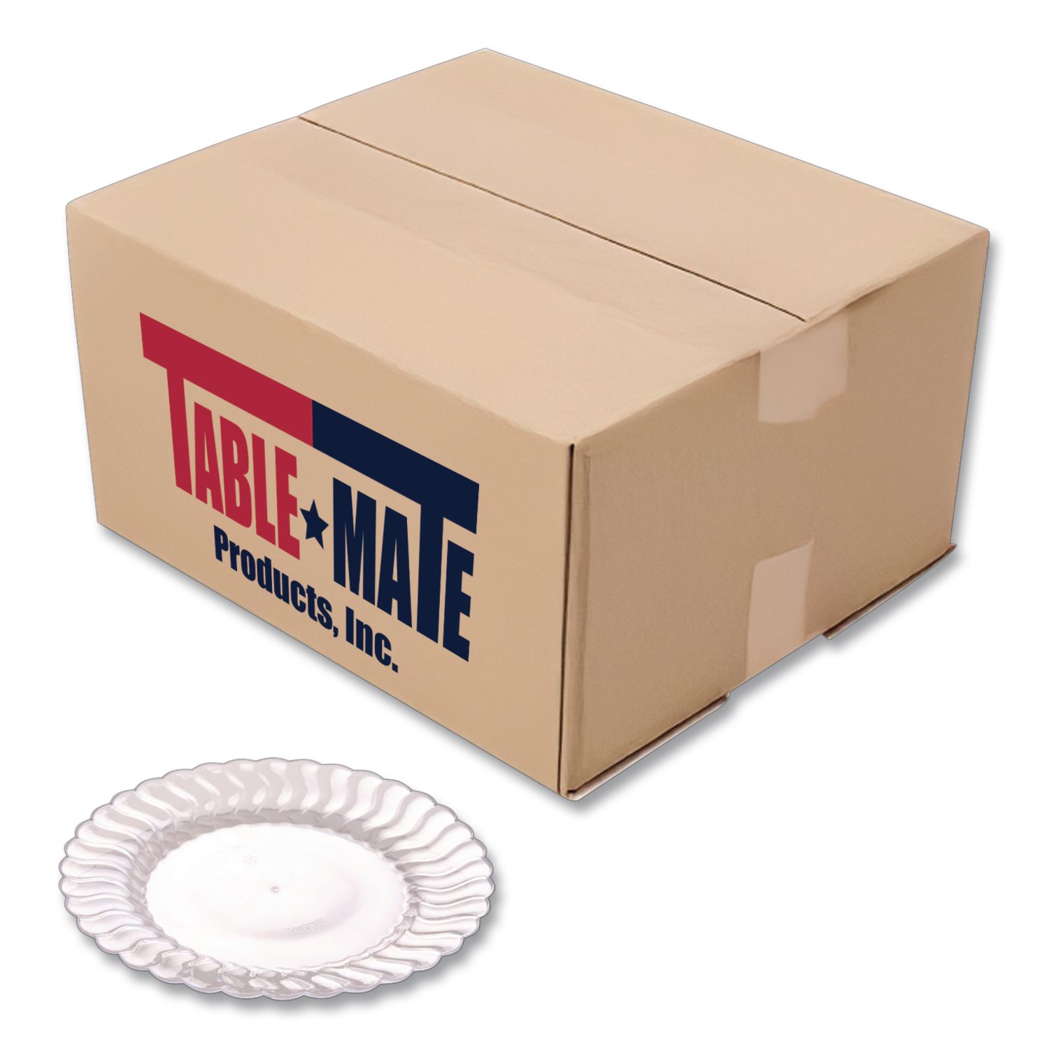 Flairware Flared Dessert Plate, 6" dia, Clear, 180/Carton