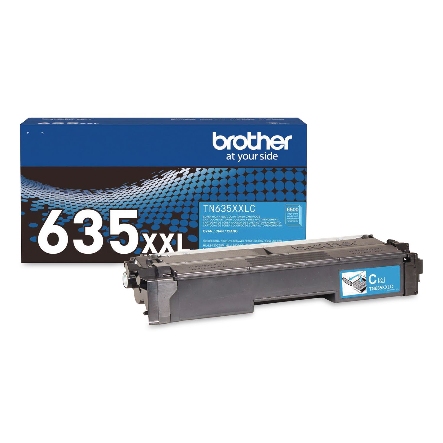 TN635XXL Super High-Yield Toner, 6,500 Page-Yield, Cyan