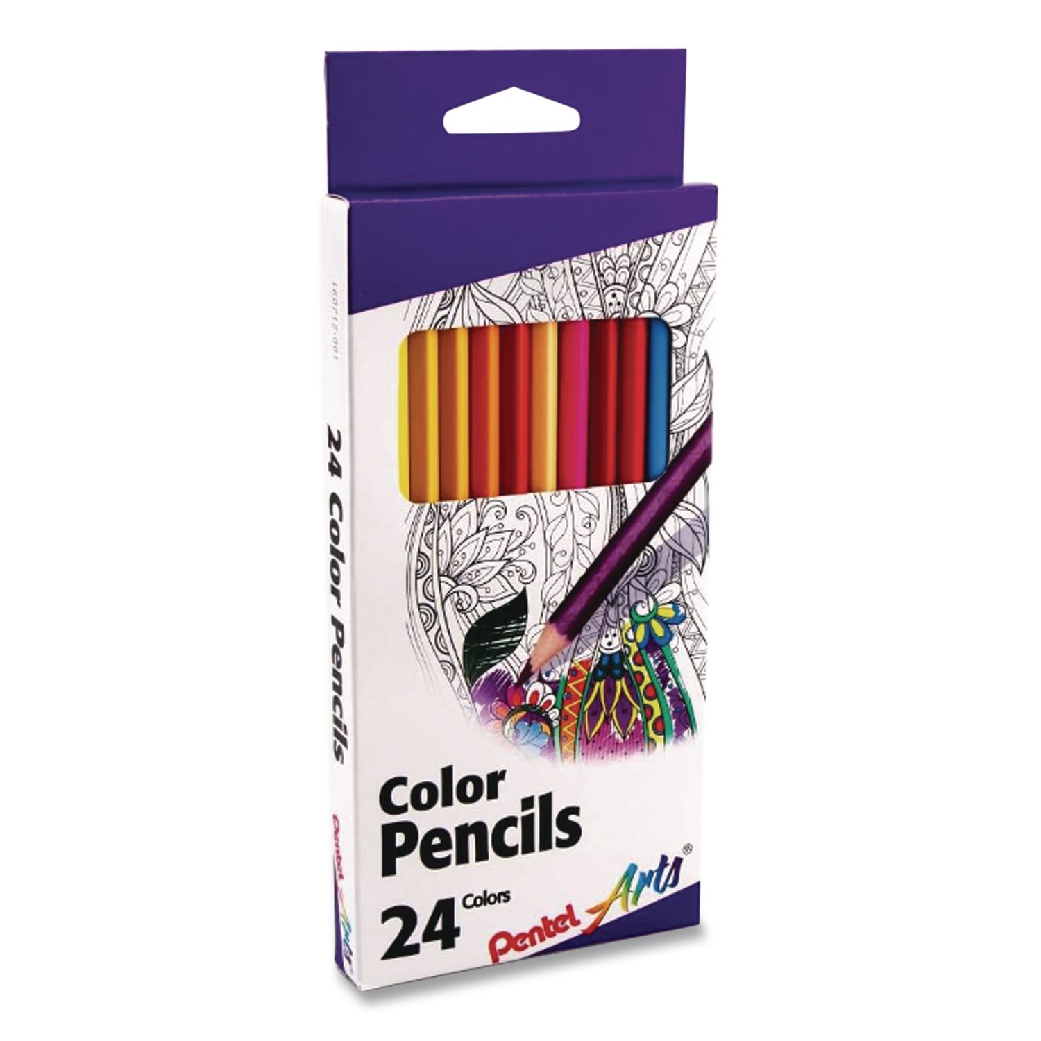 Color Pencils, 1.98 mm, H (#3), Assorted Lead and Barrel Colors, 24/Pack