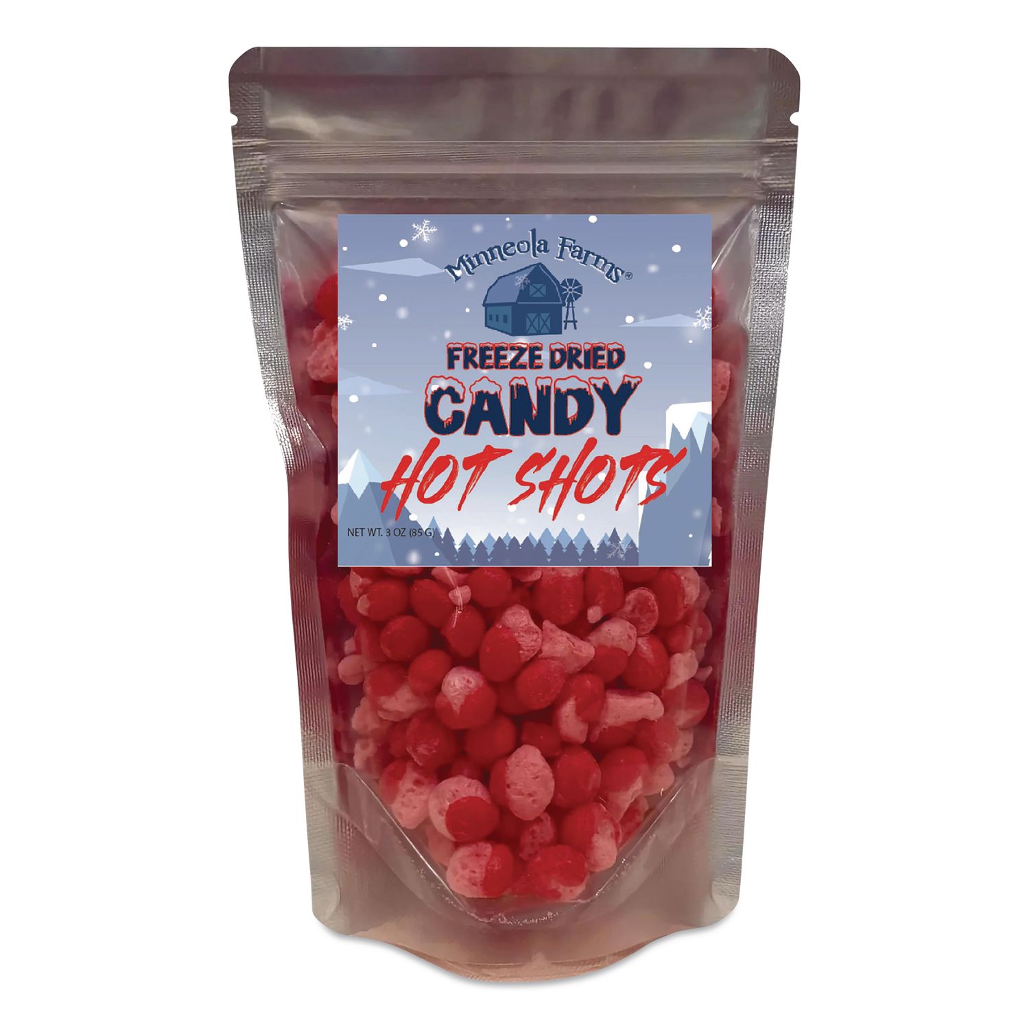 Freeze Dried Candy, Hot Shots, Cinnamon, 2.25 lb bag, 12/Carton