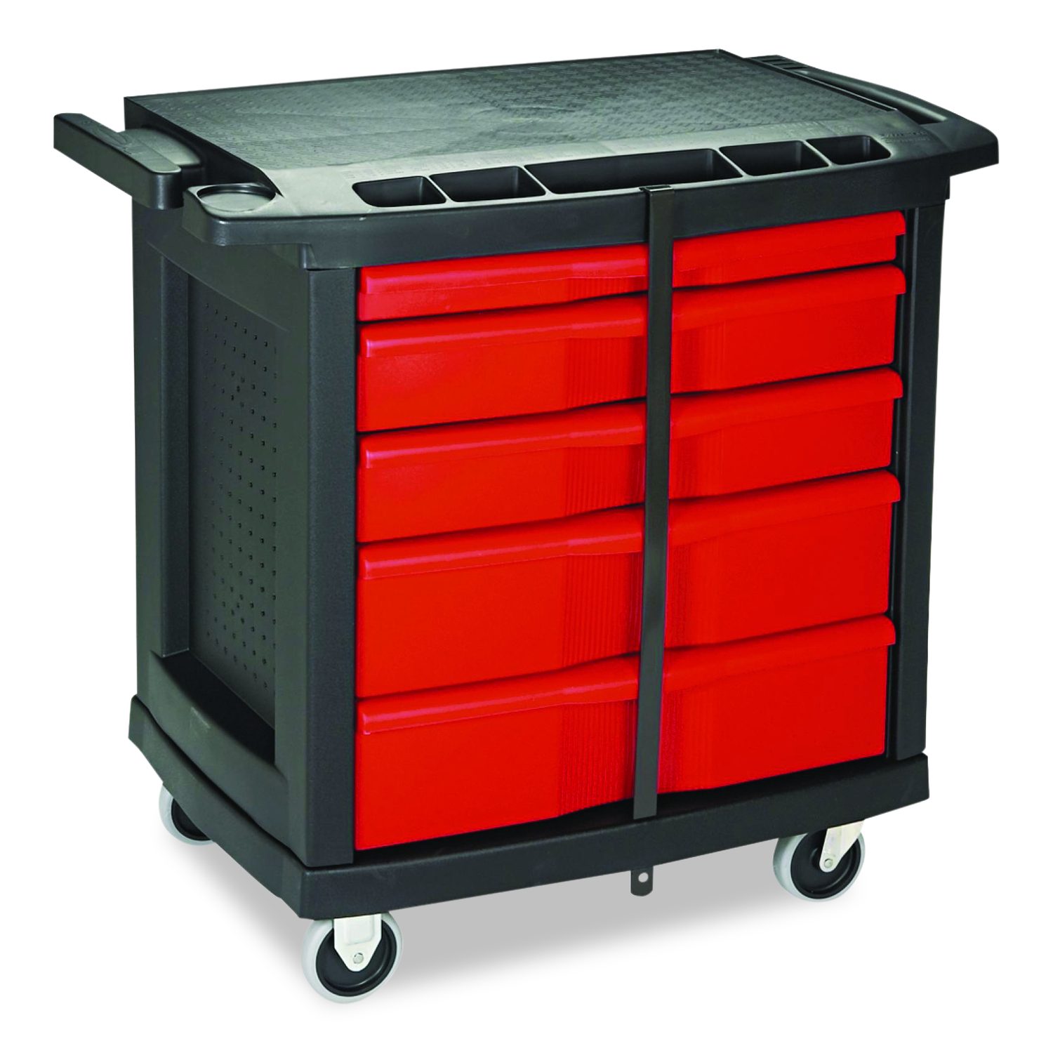 Rubbermaid Commercial Five-Drawer Mobile Workcenter, 32 1/2w x 20d x 33