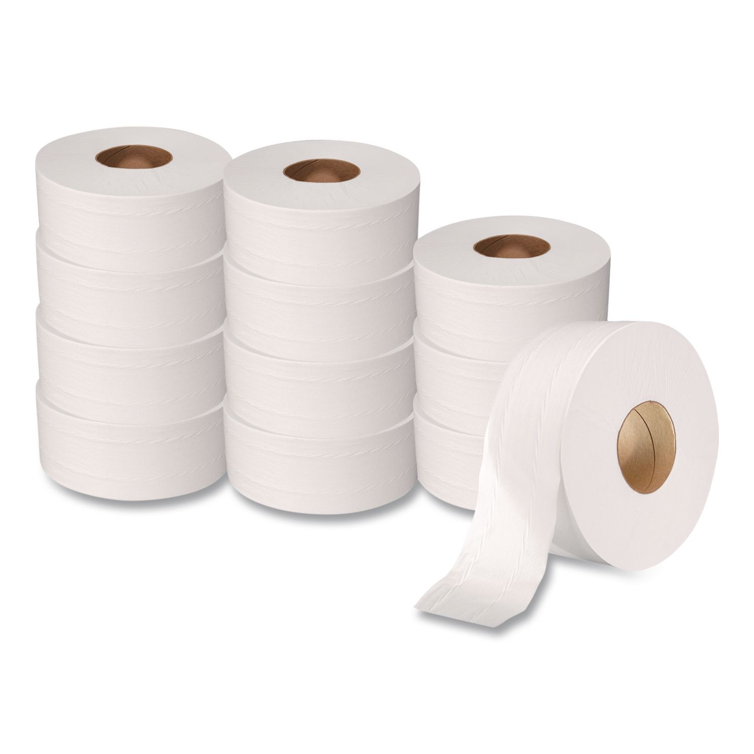 ULTRA Jumbo Roll Tissue, Septic Safe, 2-Ply, 3.3" x 1,000 ft, White, 12 Rolls/Carton