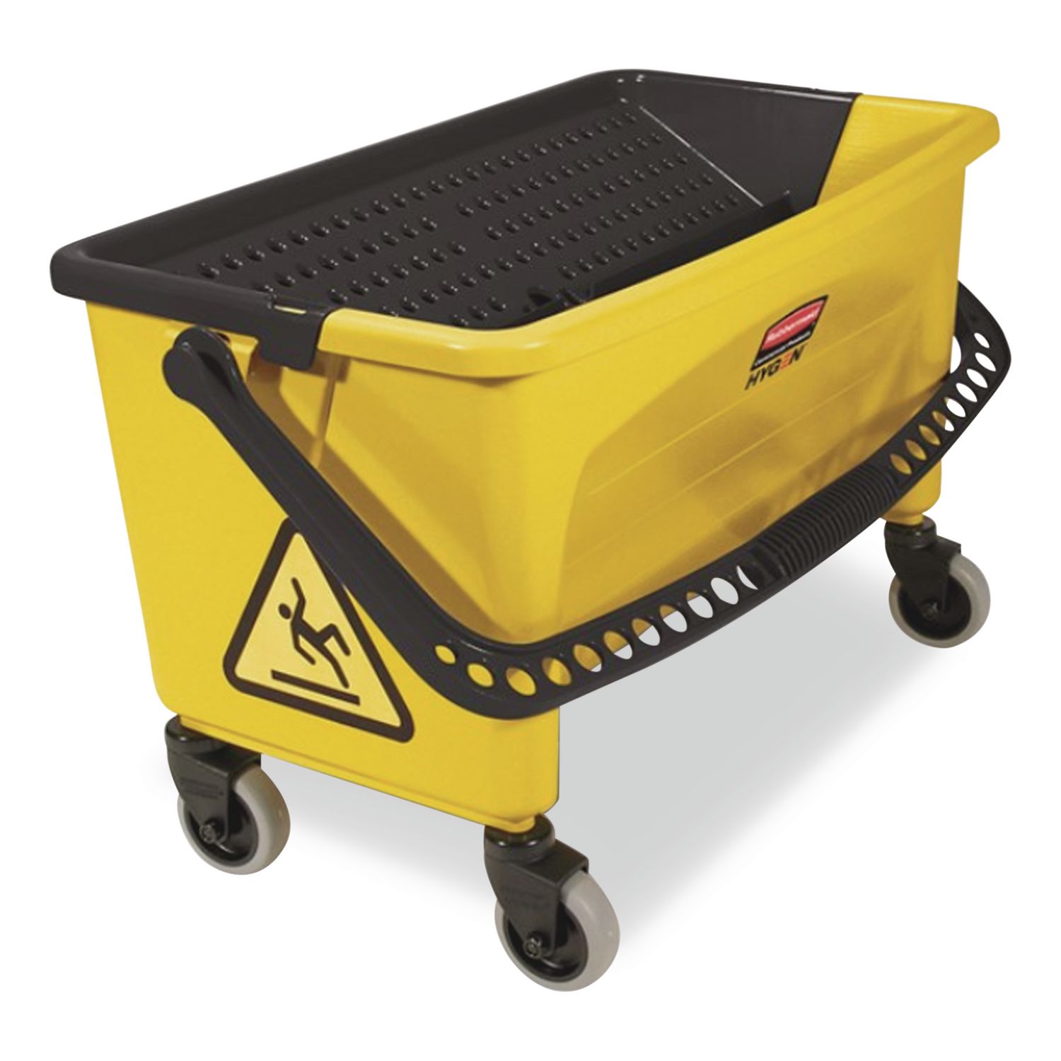 HYGEN Press Wring Bucket for Microfiber Flat Mops, 43 qt, Yellow/Black