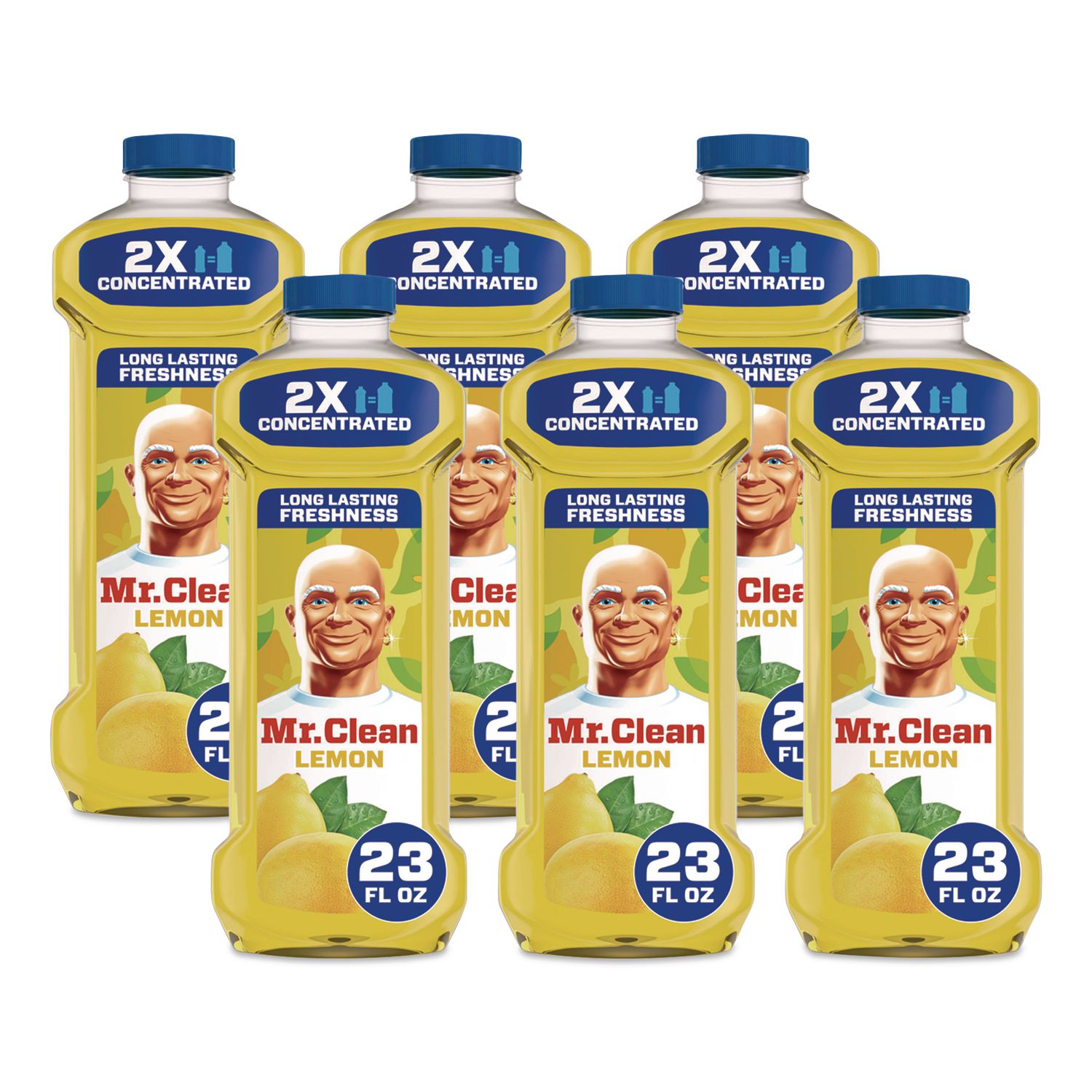 Multi-Surface Antibacterial Cleaner, Lemon Scent, 23 oz Bottle, 6/Carton