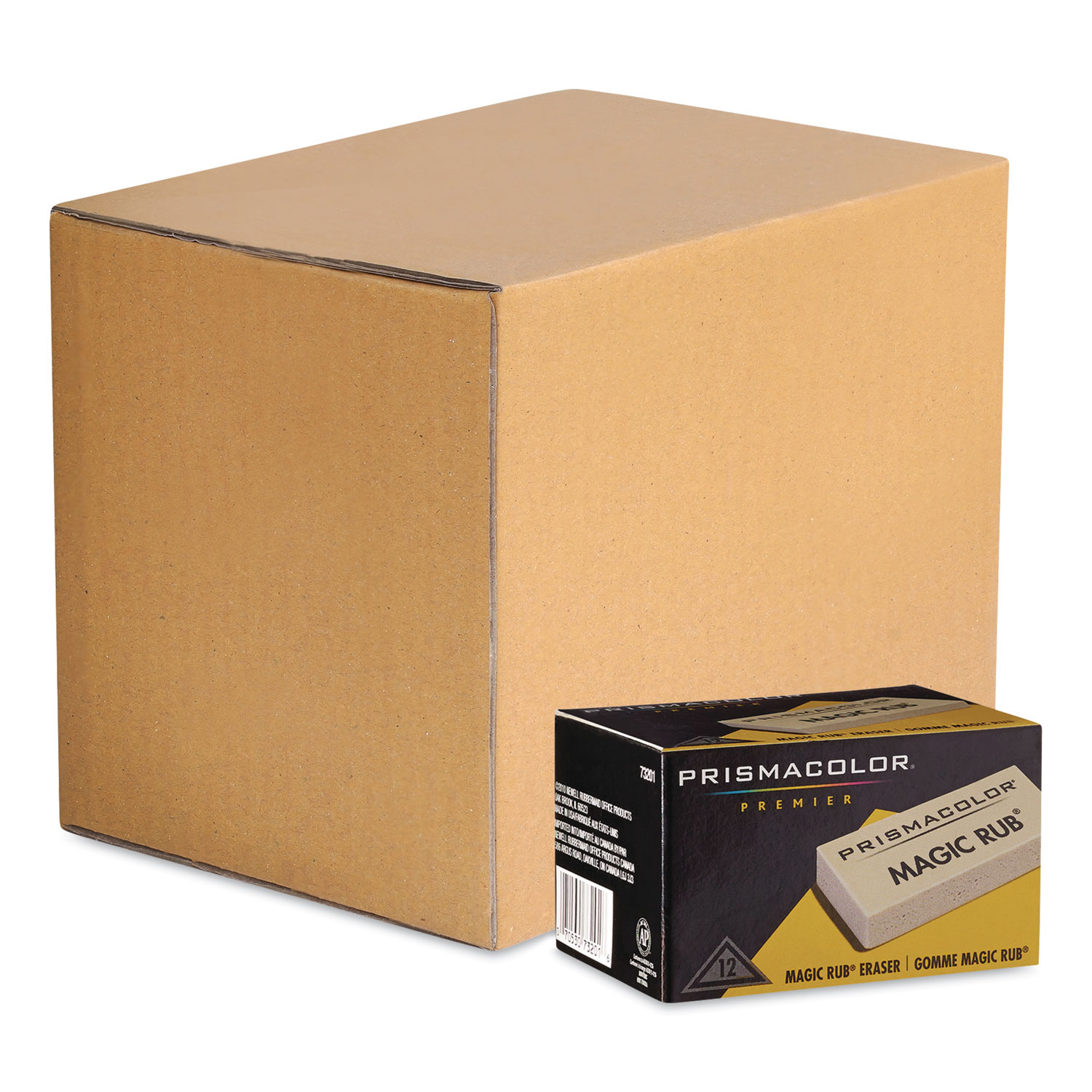 MAGIC RUB Eraser, For Pencil/Ink Marks, Rectangular Block, Medium, Off-White, 432/Carton