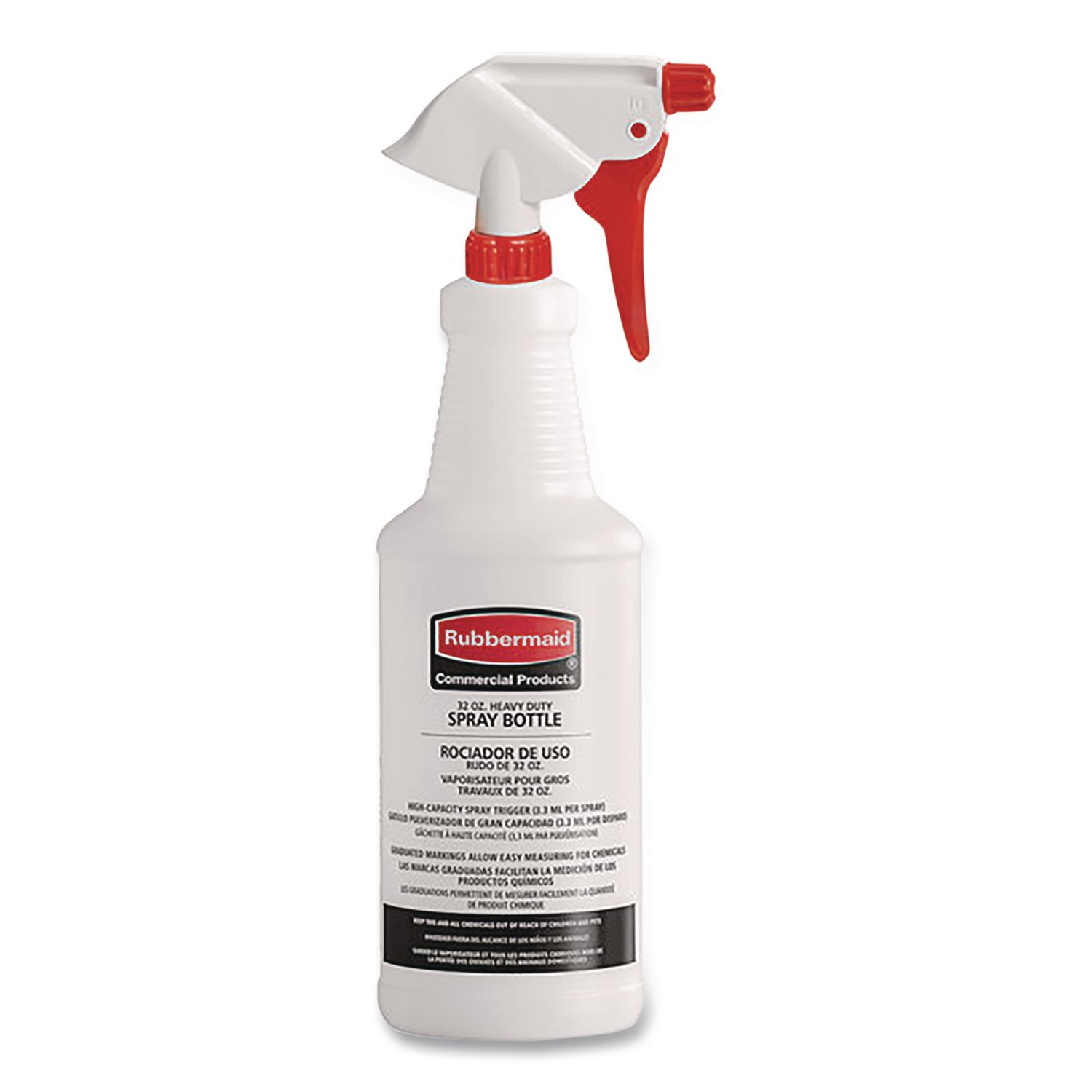 Executive Series Heavy-Duty Spray Bottle, 32 oz, White