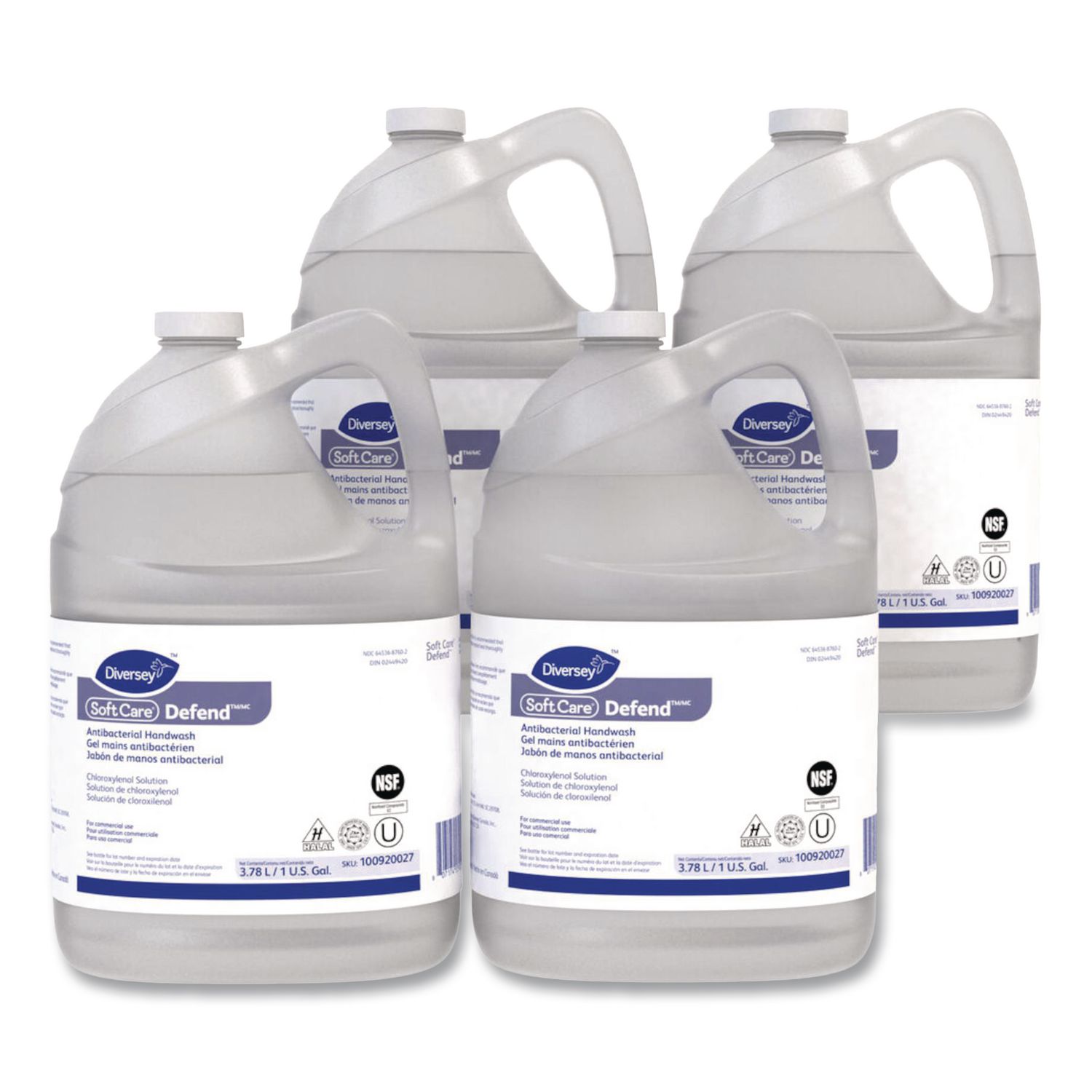 Soft Care Defend Antibacterial Handwash for IntelliCare Dispensers, Medicinal Scent, 1 gal, 4/Carton