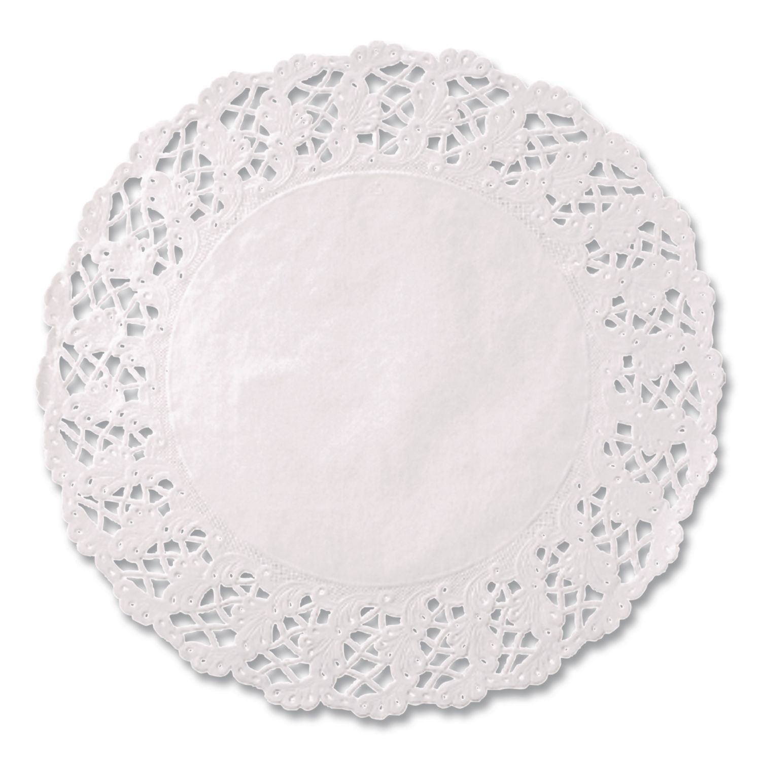 Kenmore Lace Doilies, Round, 14.5", White, 1,000/Carton