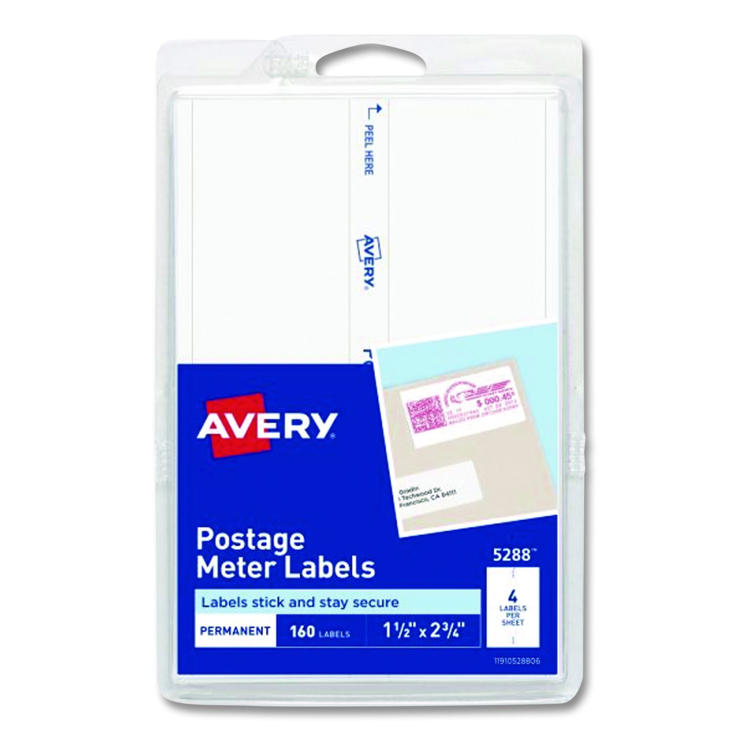 Postage Meter Labels For Pitney-Bowes Postage Machines, 1.5 x 2.75 ...