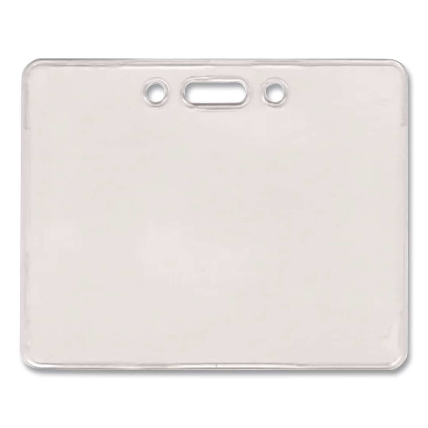 Proximity ID Badge Holders, Horizontal, Clear 3.75" x 3" Holder, 3.5" x 2.25" Insert, 50/Pack