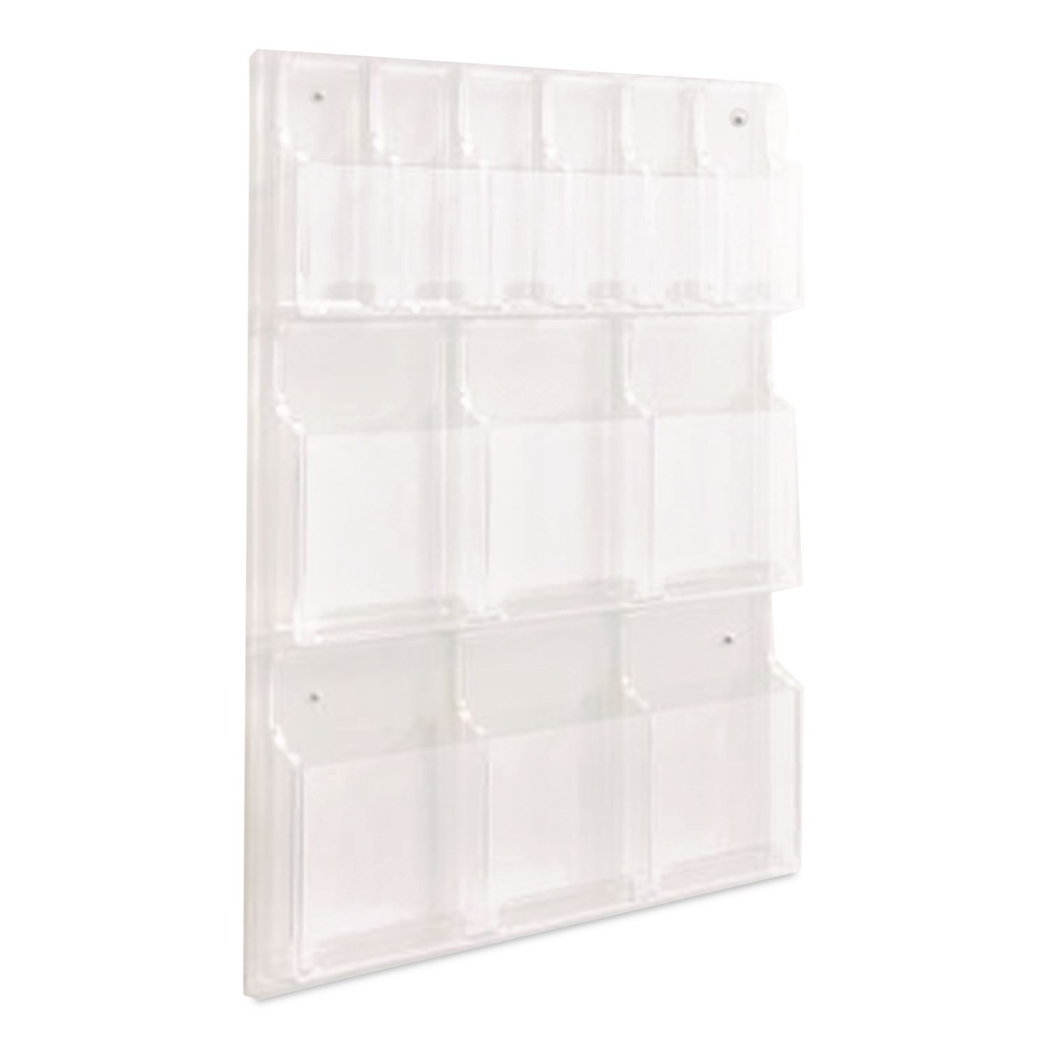 Clear2c 6 Magazine and 6 Pamphlet Display, 29 x 3 x 36, Clear