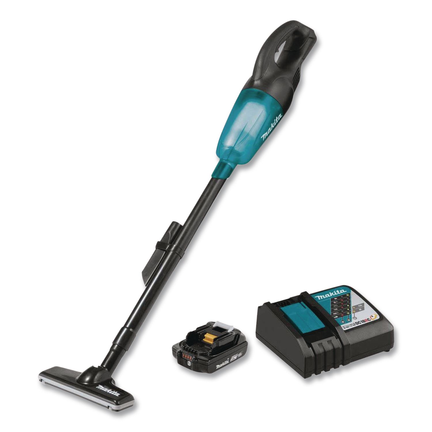 LXT 18 V Compact Cordless Vacuum Kit (Reconditioned), Black/Teal/White