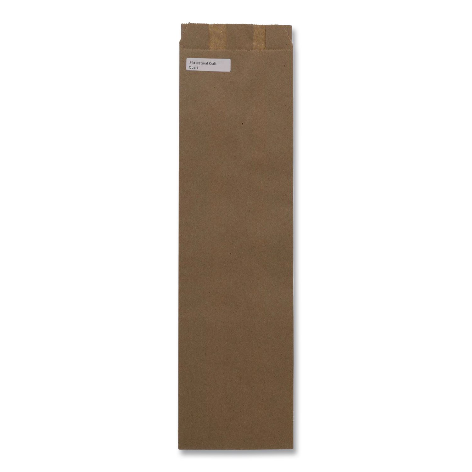 Grocery Paper Bags, Liquor Quart Size, 35# Basis Weight, 4.5 x 2.5 x 16, Brown, 500/Bundle