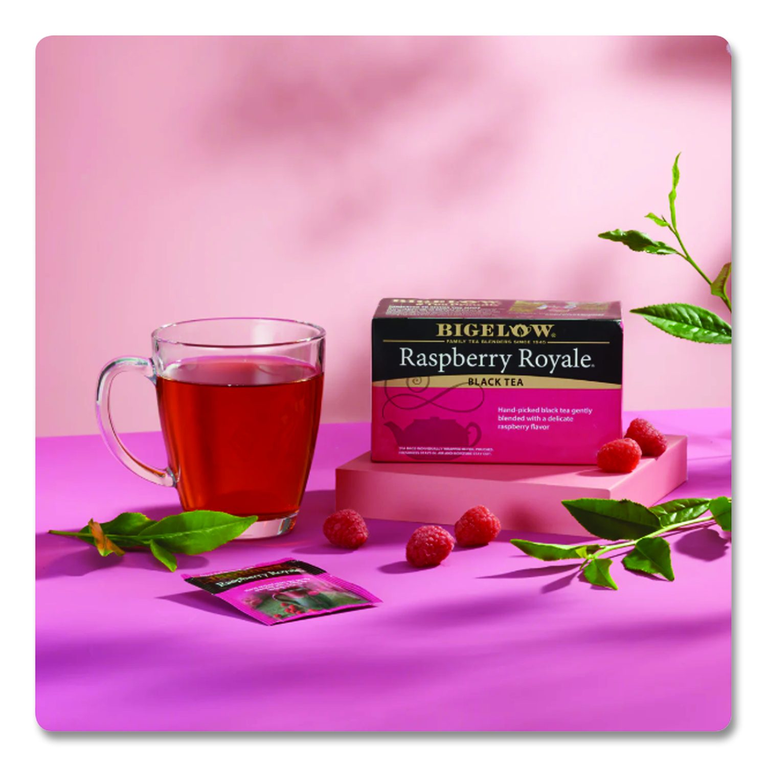 Raspberry Black Tea, Raspberry, 0.34 lbs, 28/Box - BOSS Office and ...