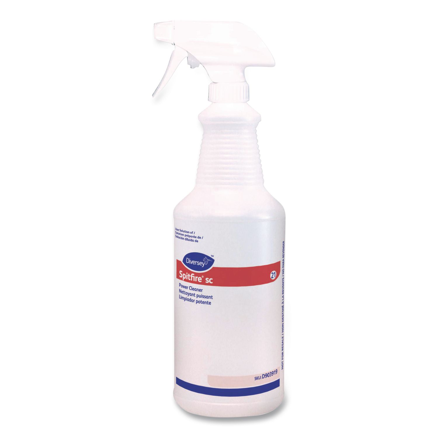 Spitfire SC Power Cleaner Empty Bottle, 32 oz, Clear