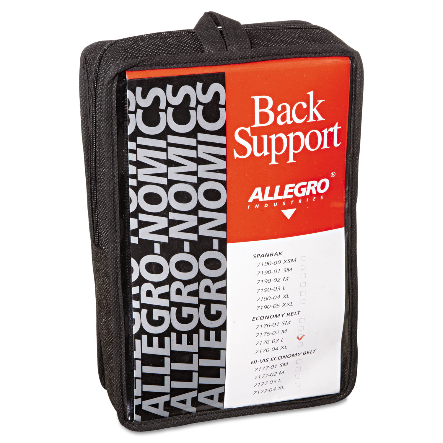  Allegro 7176-03 Economy Back Support Belt, Large, Black (ALG717603) 