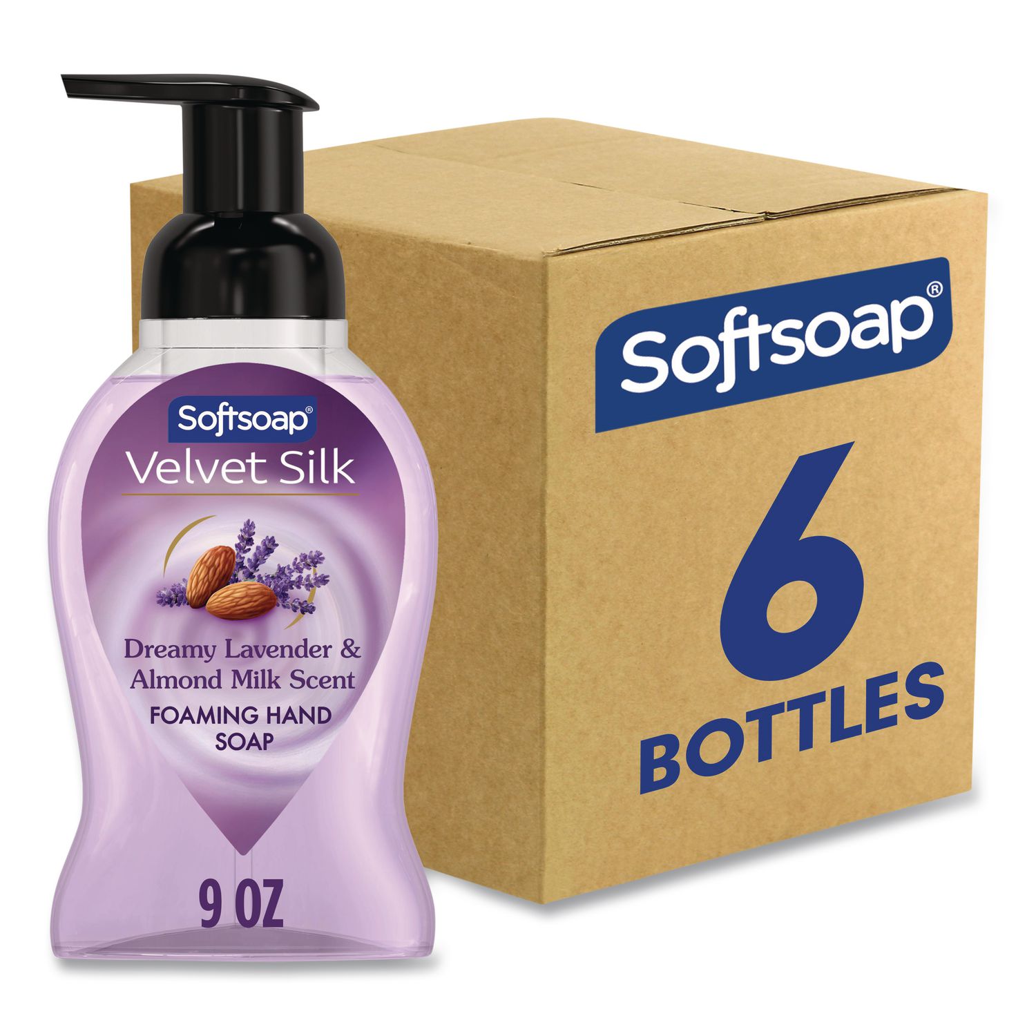 Liquid Hand Soap Foam, Dreamy Lavender and Almond Milk, 9 oz, 6/Carton