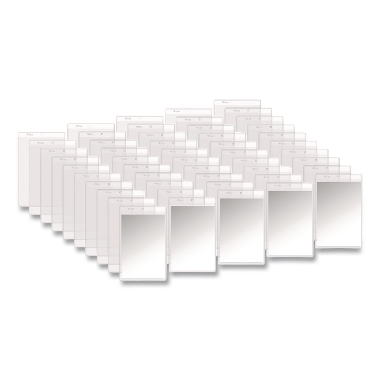 Clear Vinyl Shop Ticket Holders, Super Heavy-Duty, Top Load 5 x 8 Insert, Clear Front, 50/Box