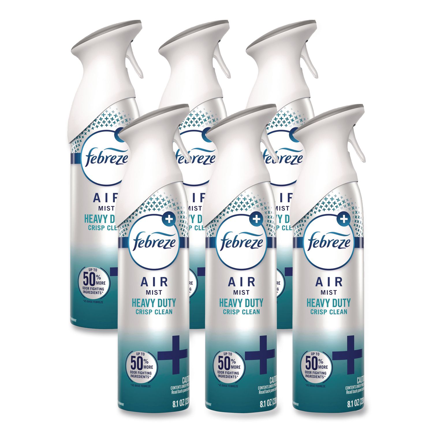 AIR, Heavy-Duty Crisp Clean, 8.1 oz Aerosol Spray, 6/Carton