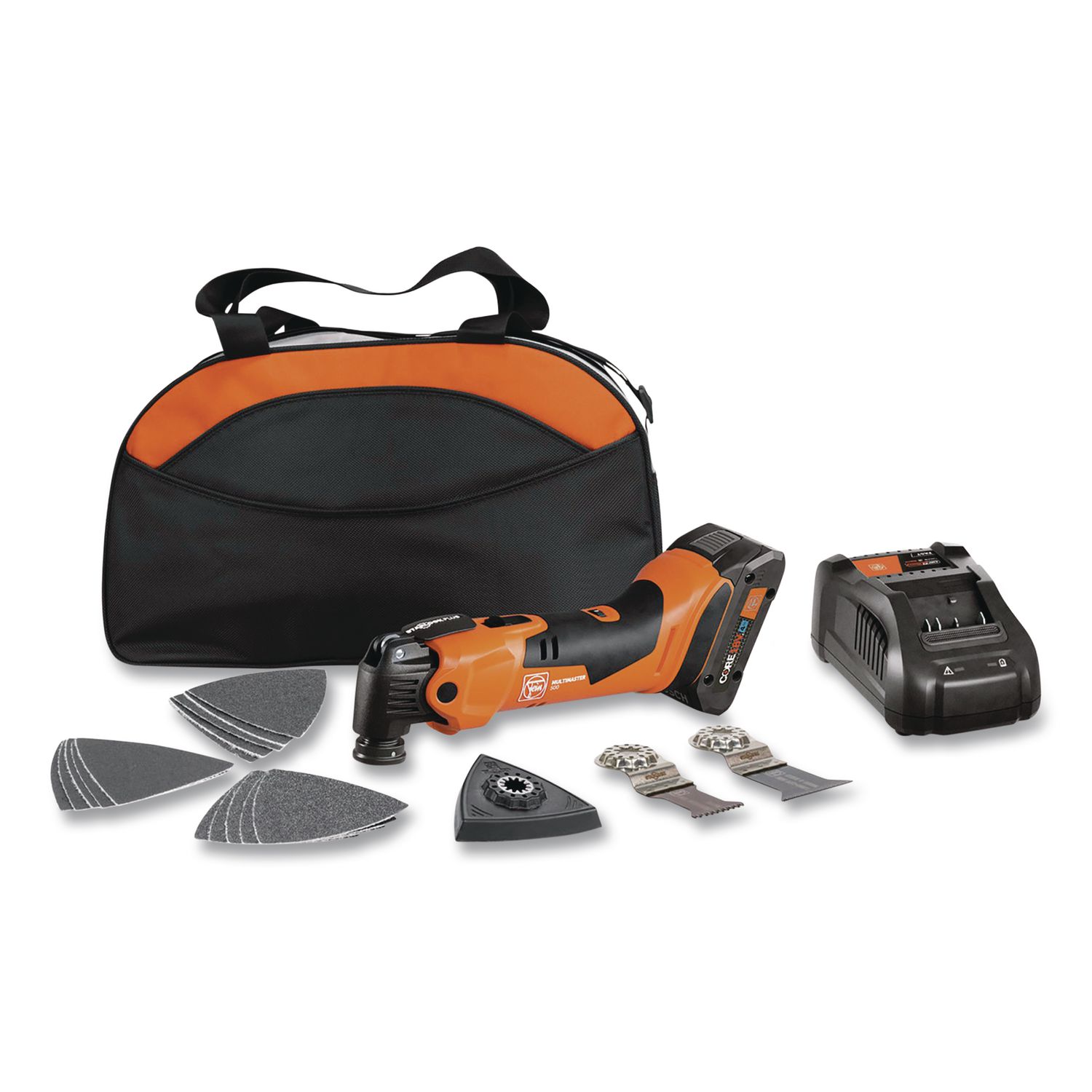 MULTIMASTER AMM 500 AS 4 Ah Cordless Oscillating Multi-Tool Kit, Variable Speeds, with 12 Pieces
