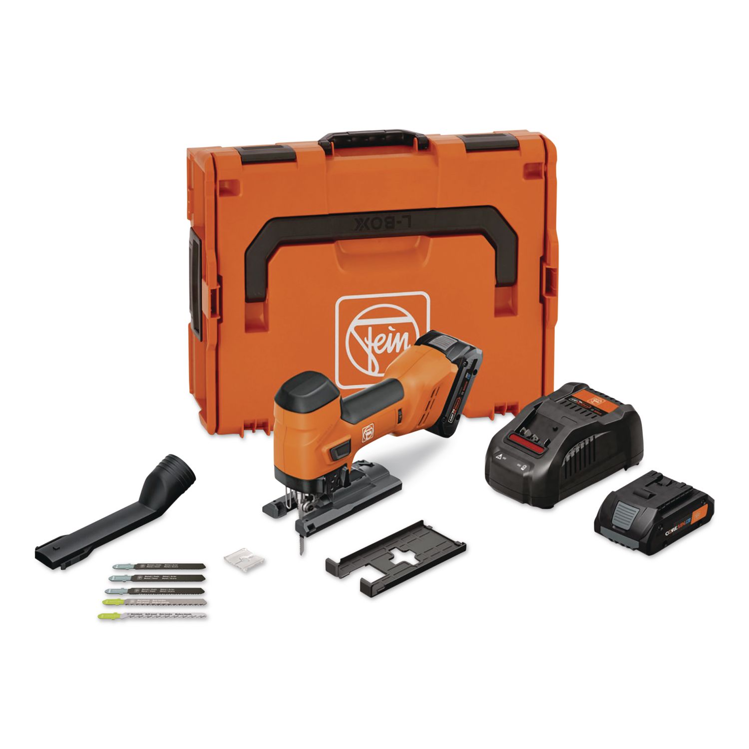 18V F-IRON Jig 26 AS Lithium-Ion Cordless Jigsaw Kit for Metal/Wood with 2 Batteries (4 Ah), 700 to 3,000 spm