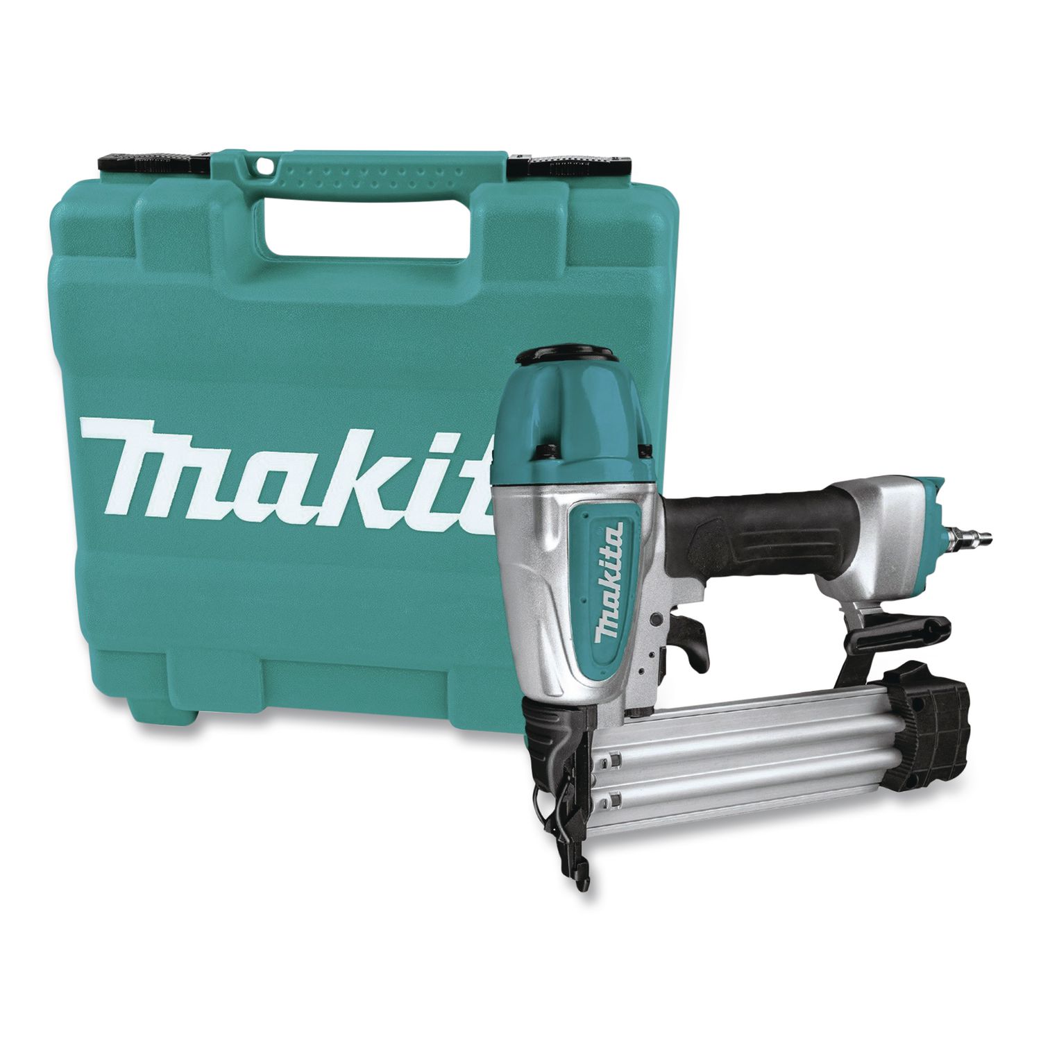 18 Gauge 2 in Pneumatic Brad Nailer (Reconditioned), 5/8" to 2", Silver/Black/Blue