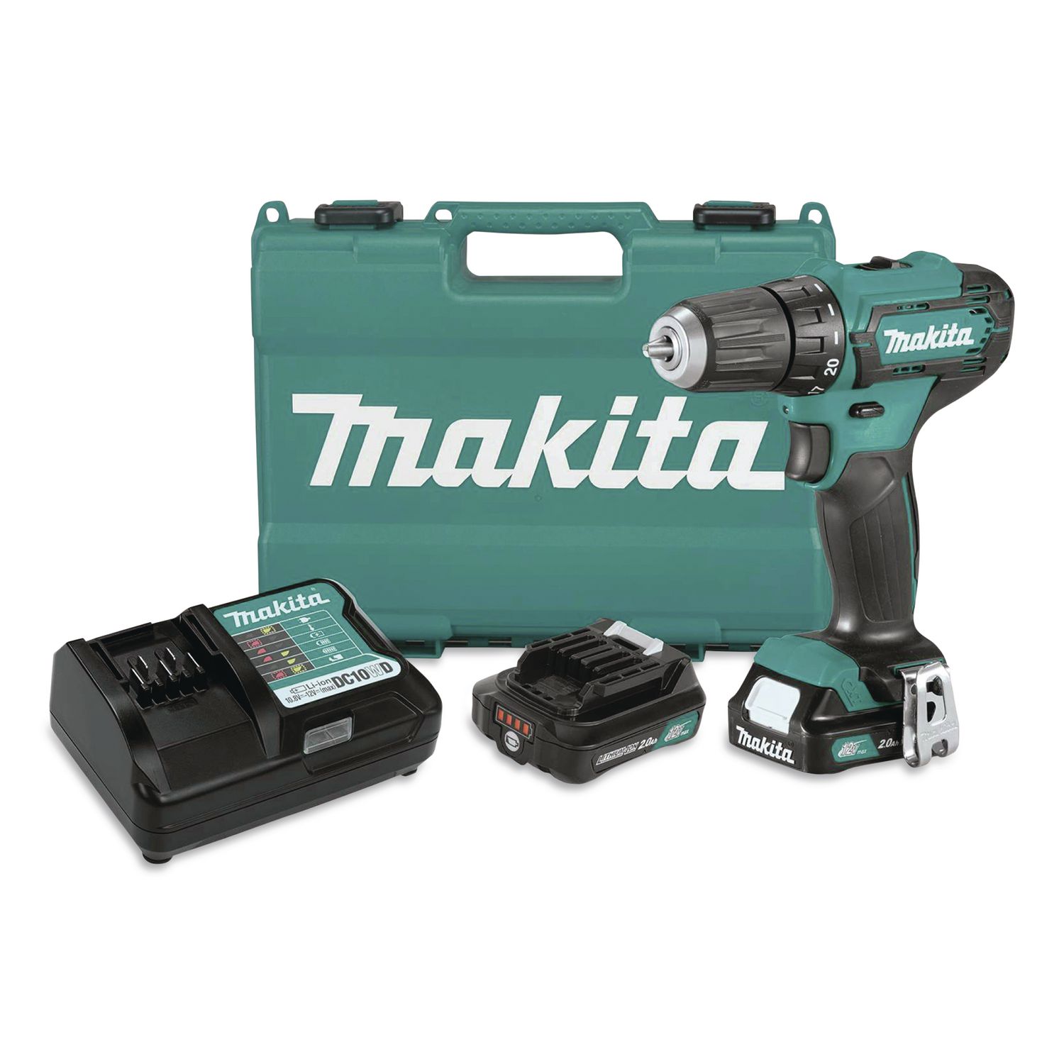 FD09R1 12V MAX CXT Lithium-Ion 3/8" Cordless Drill Driver Kit with Two Batteries (2 Ah), (Reconditioned)