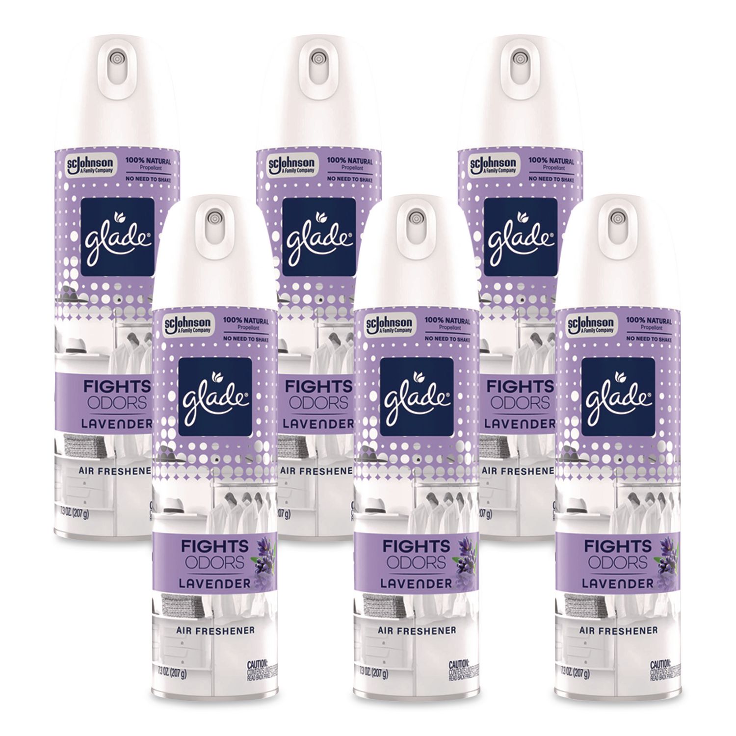 Air Freshener, Lavender, 7.3 oz Aerosol Spray, 6/Carton