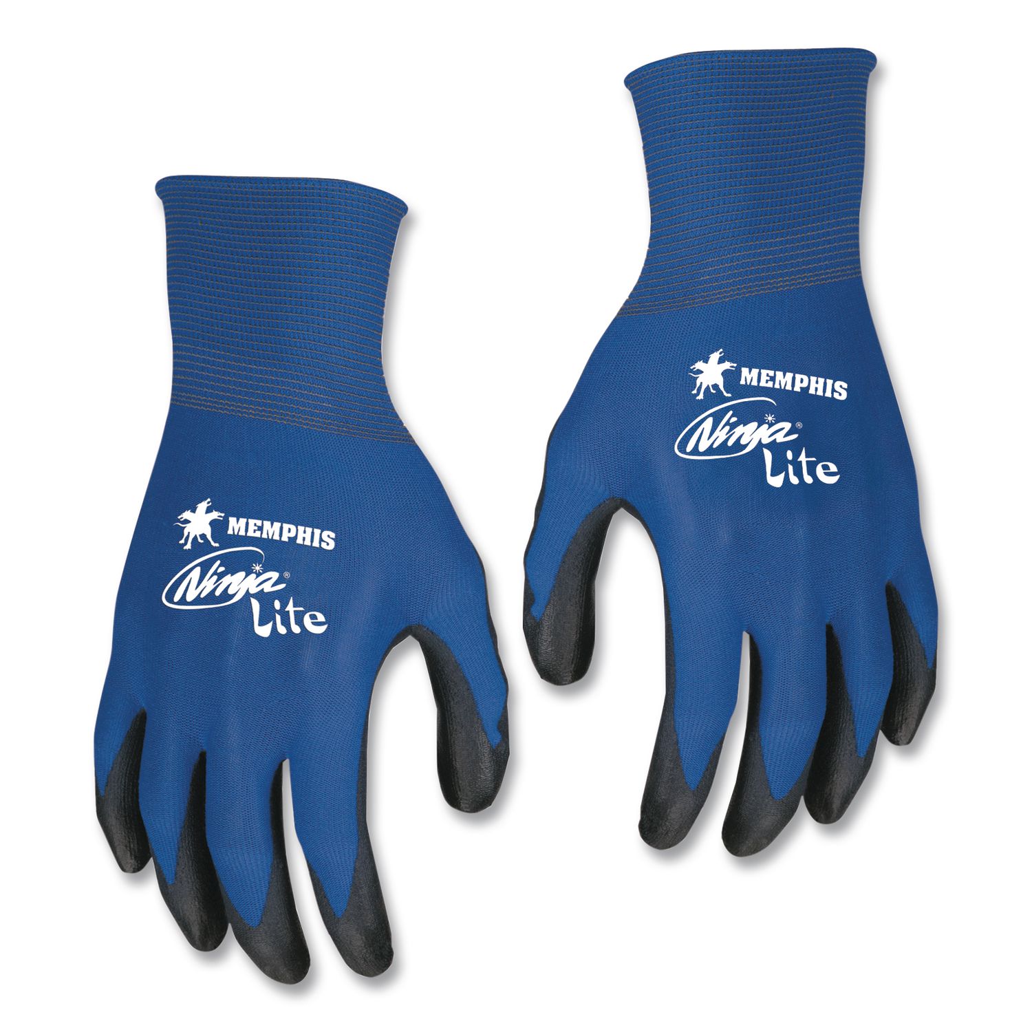 Ultra Tech Tactile Dexterity Work Gloves, Blue/Black, Medium, 1