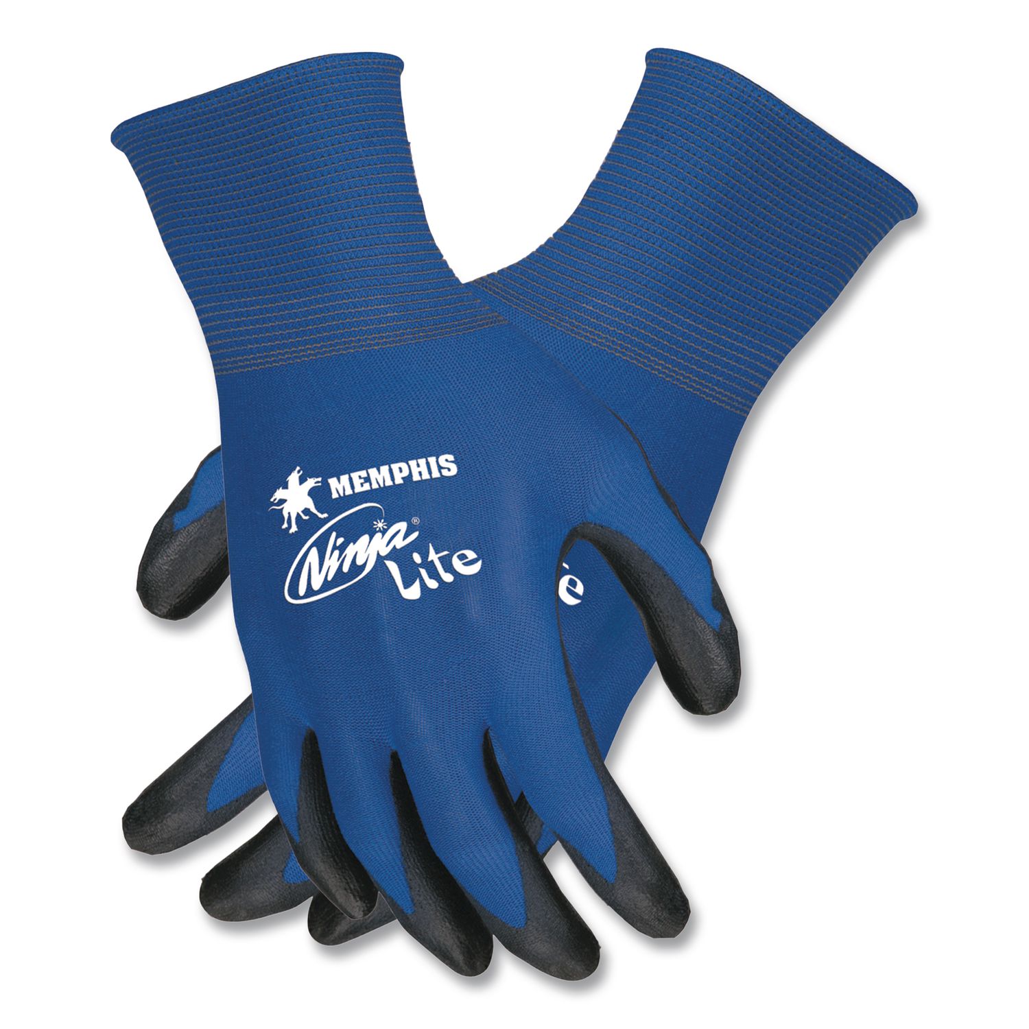 Ultra Tech Tactile Dexterity Work Gloves, Blue/Black, Medium, 1