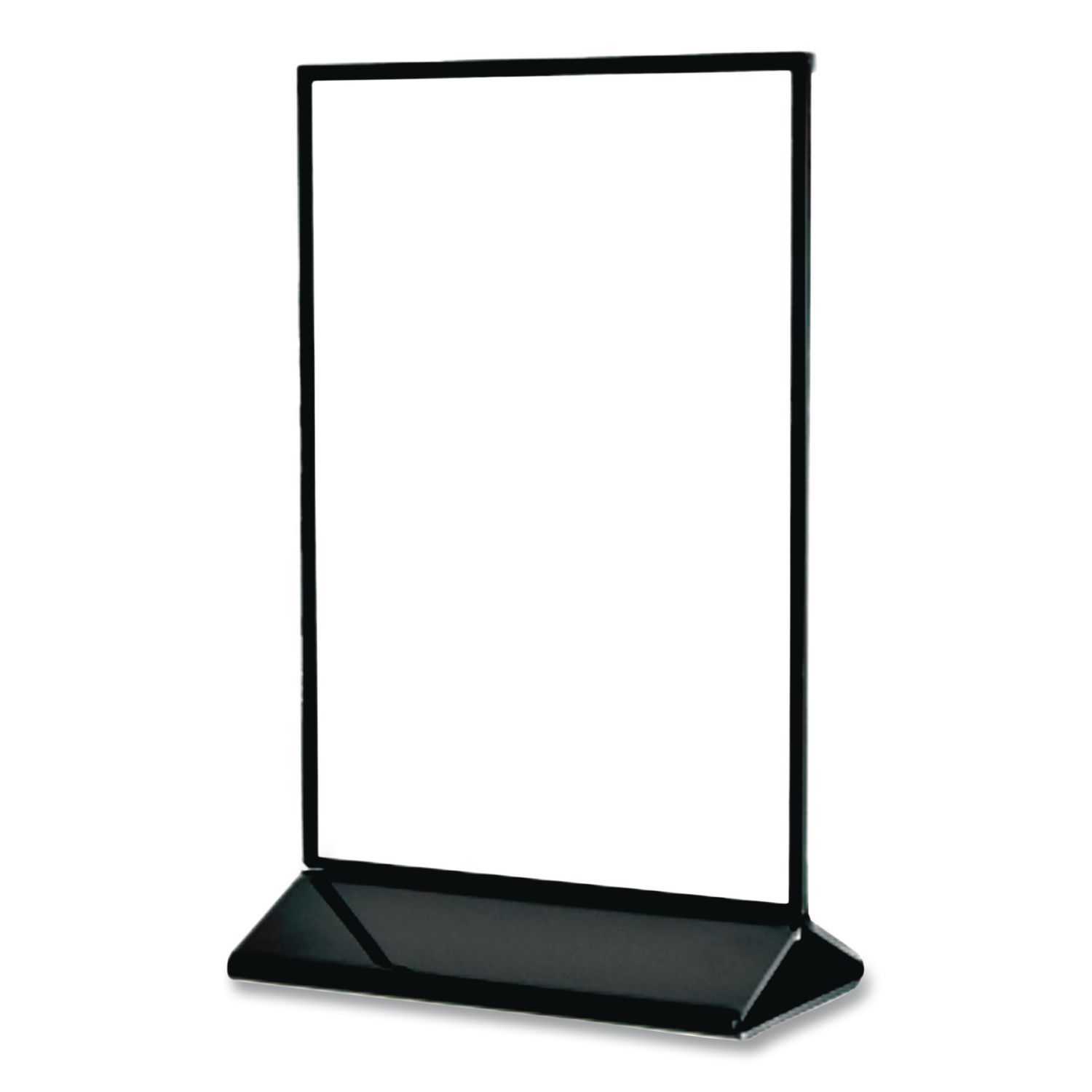 Tabletop Sign and Menu Holder, 4 x 6 Insert, Clear with Black Frame