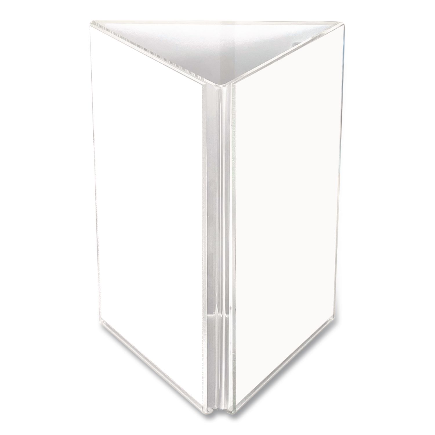 Tabletop Three-Sided Sign Holder, 5 x 7 Insert, Clear