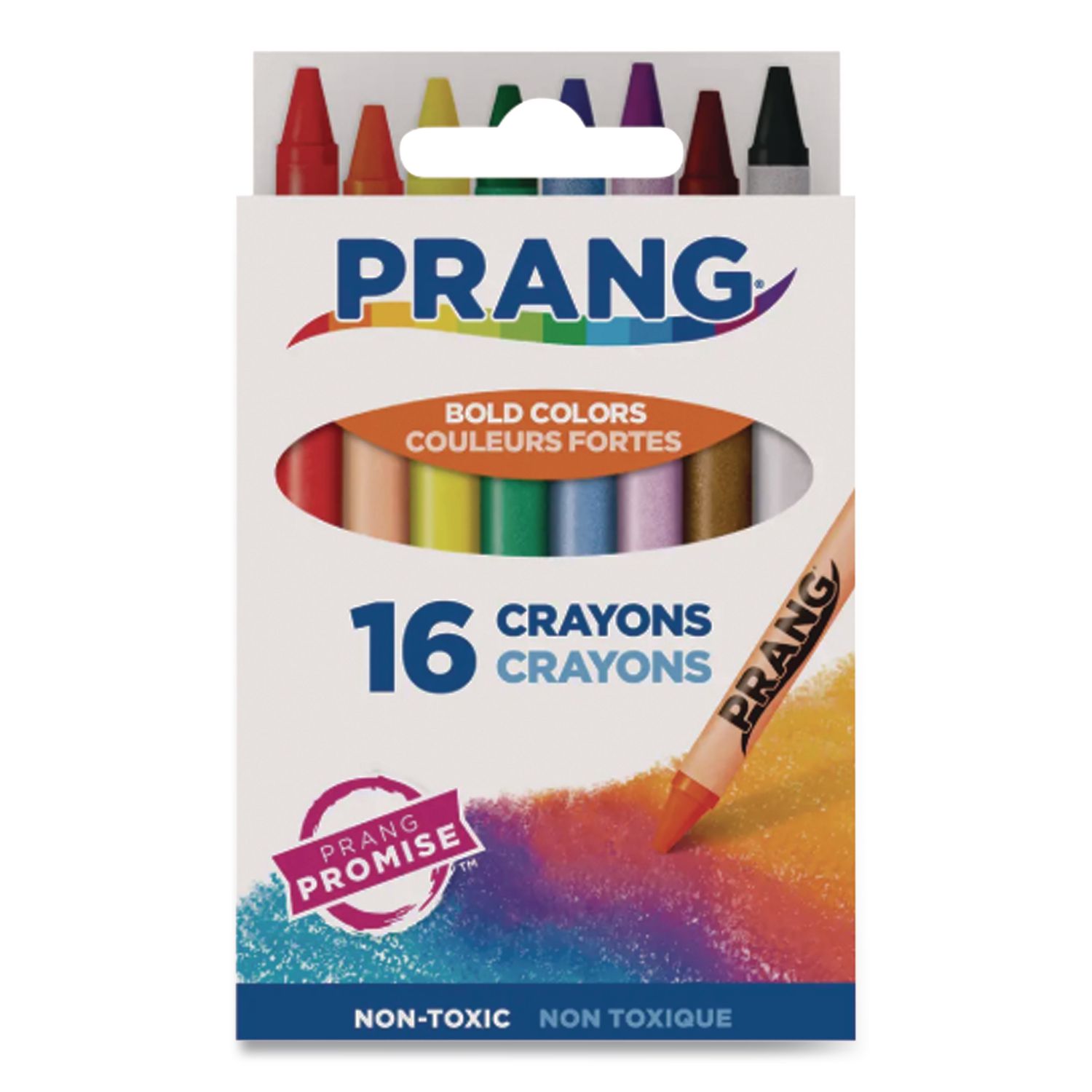 Crayons Made with Soy, Regular Size, 0.37" x 3.7", 16 Assorted Colors, 16/Box