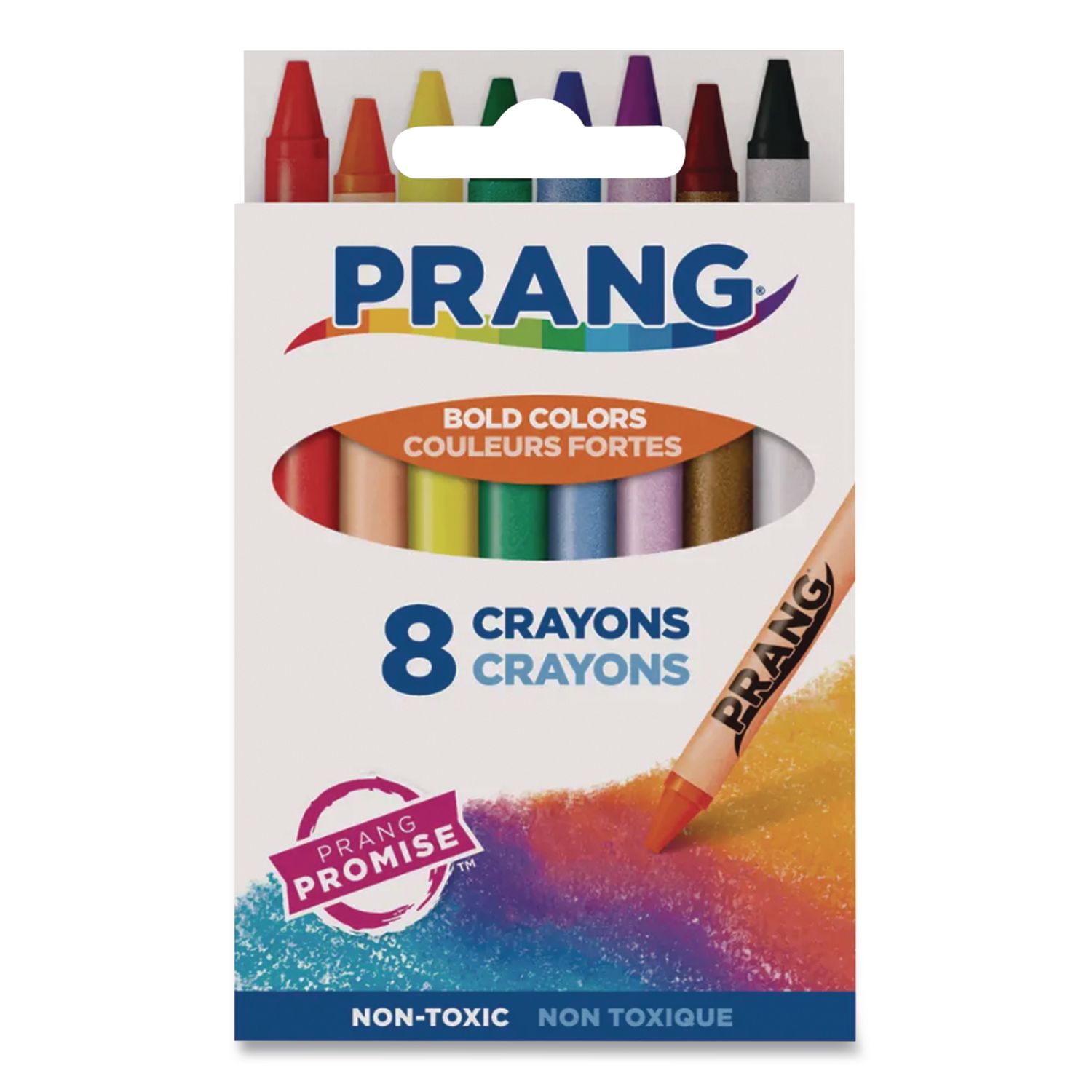 Crayons Made with Soy, Regular Size, 0.37" x 3.7", 8 Assorted Colors, 8/Box