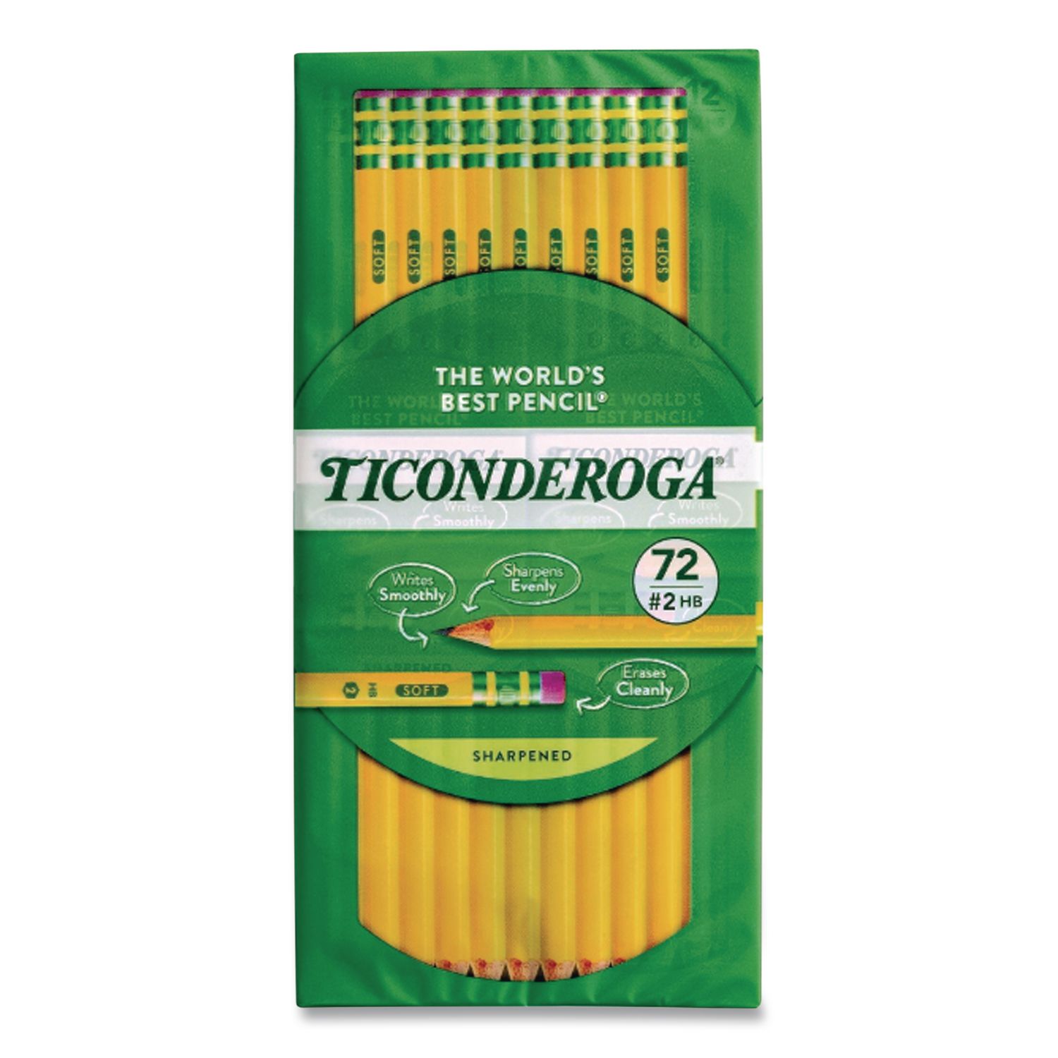 Pre-Sharpened Pencil, HB (#2), Black Lead, Yellow Barrel, 72/Pack