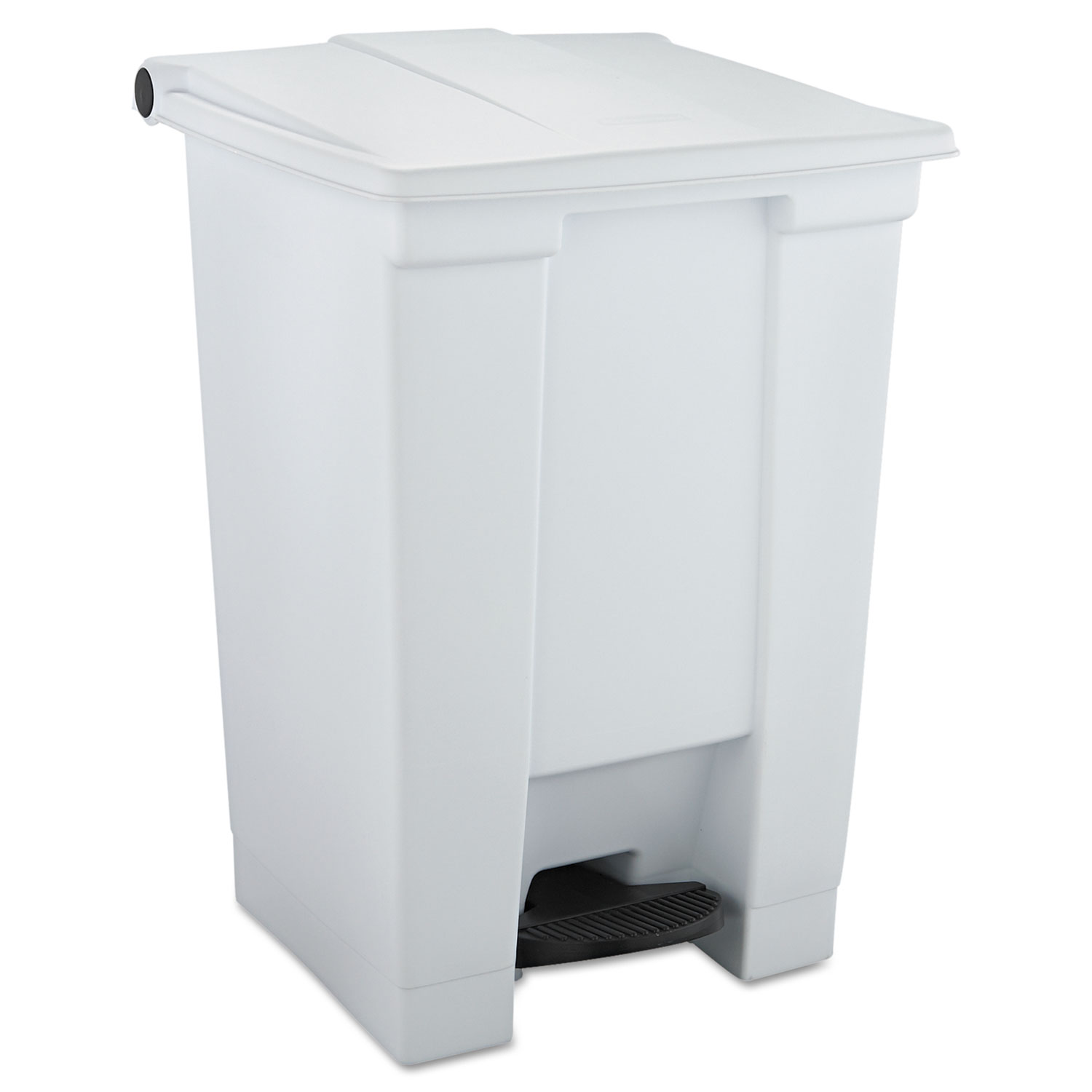  Rubbermaid Commercial FG614400WHT Indoor Utility Step-On Waste Container, Square, Plastic, 12 gal, White (RCP6144WHI) 