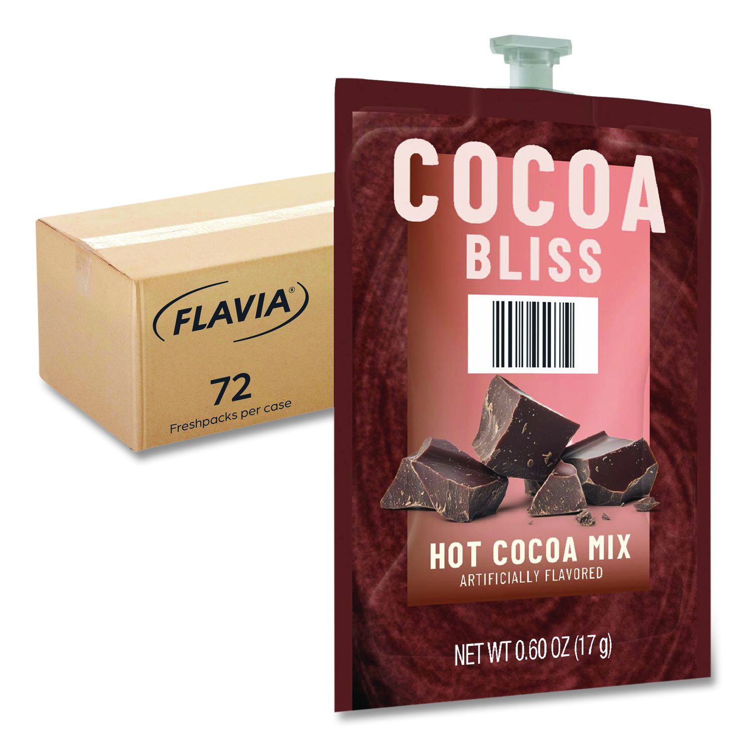 Cocoa Bliss Hot Chocolate Mix, Chocolate, 72/Carton - Short and