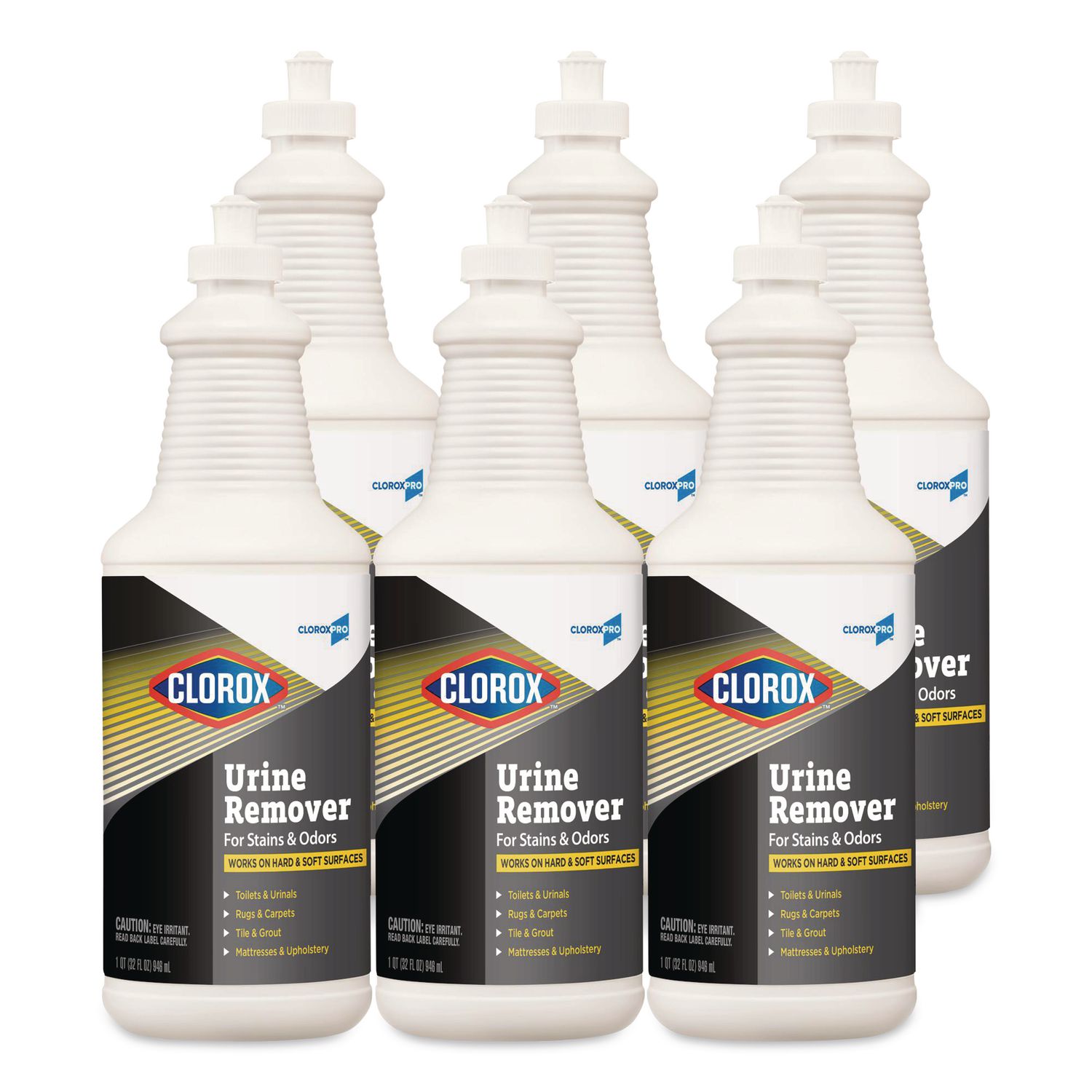 CloroxPro Urine Remover for Stains and Odors, 32 oz Pull top Bottle, 6/Carton CLO31415