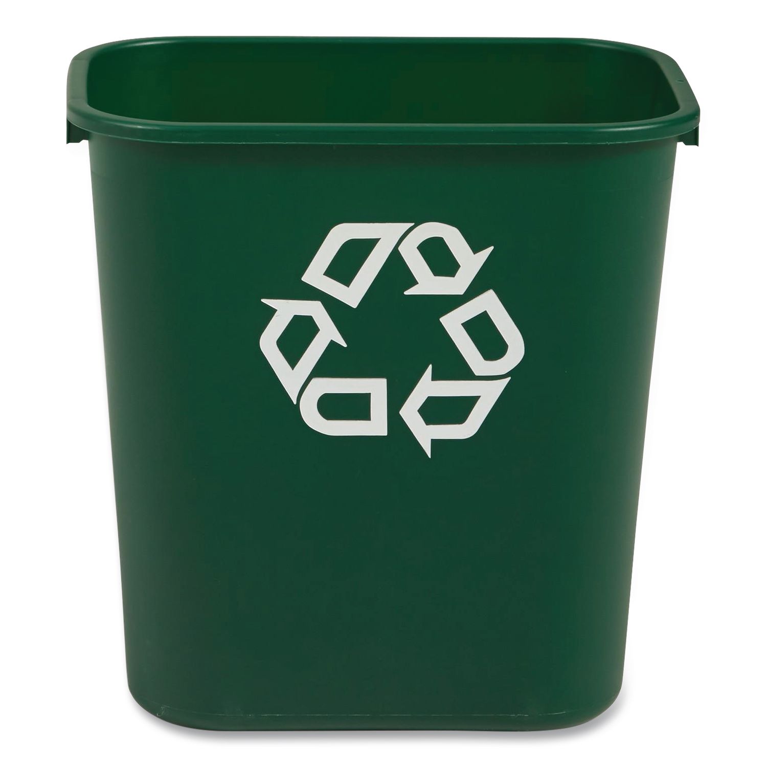 Deskside Recycling Container, 28 qt Resin, Green
