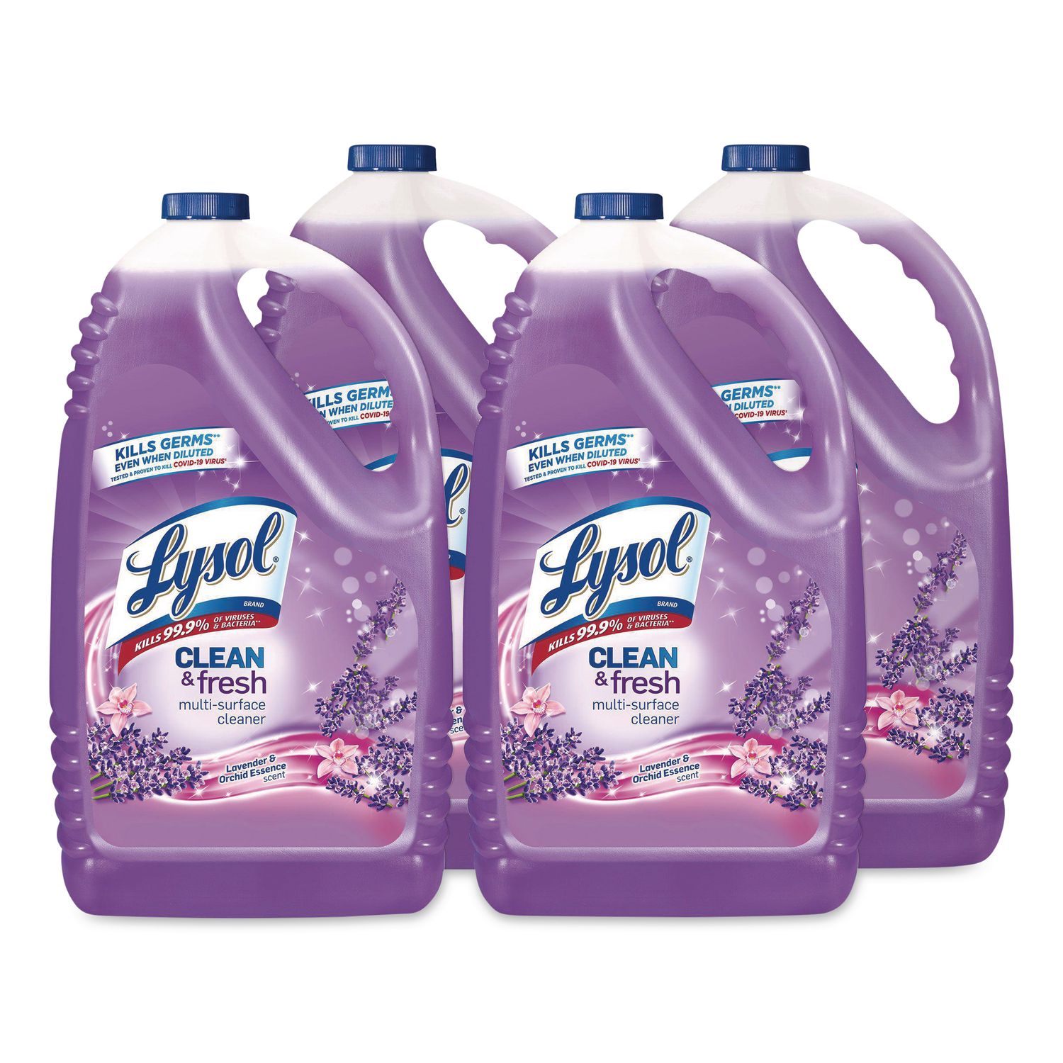 Clean and Fresh Multi-Surface Disinfectant Cleaner, Lavender and Orchid Essence, 144 oz Bottle, 4/Carton RAC88786