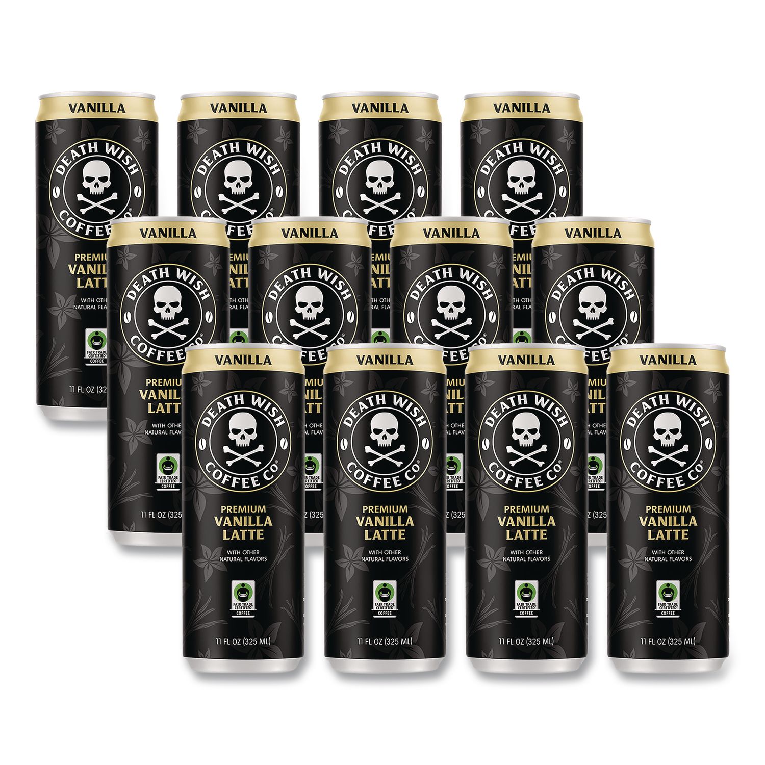 Vanilla Latte Cold Brew Coffee, 11 oz Can, 12/Carton
