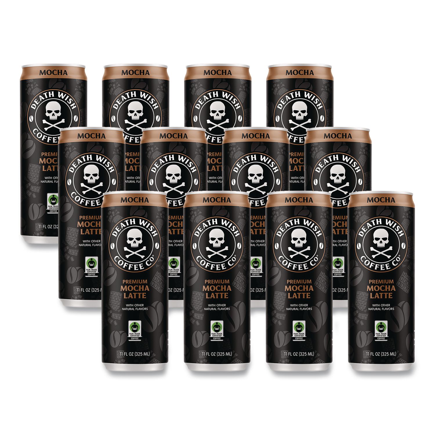 Mocha Latte Cold Brew Coffee, 11 oz Can, 12/Carton