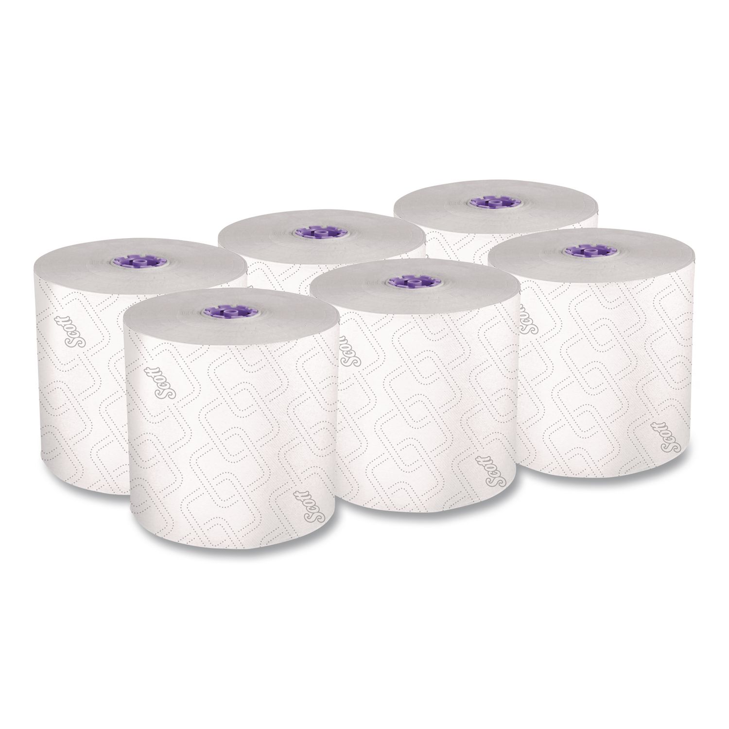 Essential High Capacity Hard Roll Towels for Business, Absorbency Pockets, 1-Ply, 8" x 950 ft, 1.75" Core, White, 6 Rolls/CT KCC02000