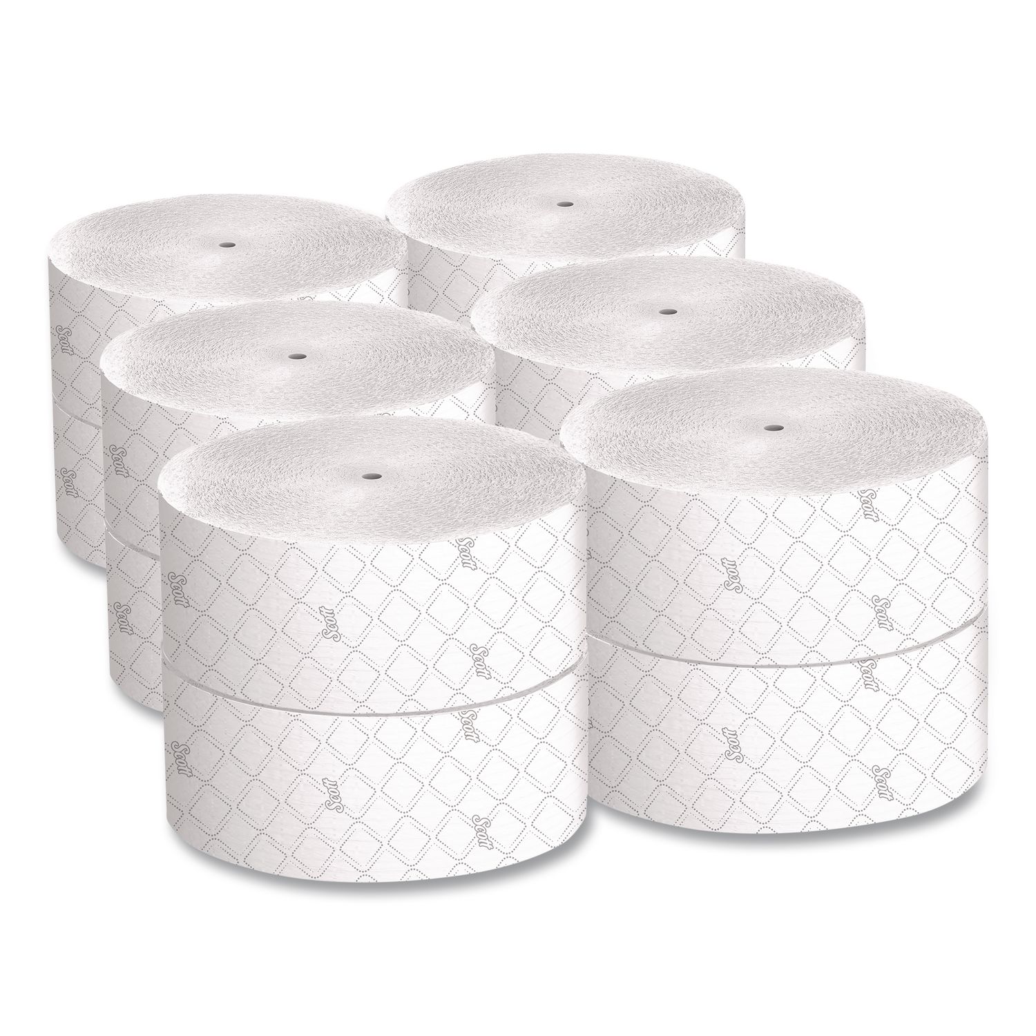 Essential Coreless JRT, Septic Safe, 2-Ply, White, 3.75" x 1,150 ft, 12 Rolls/Carton KCC07006