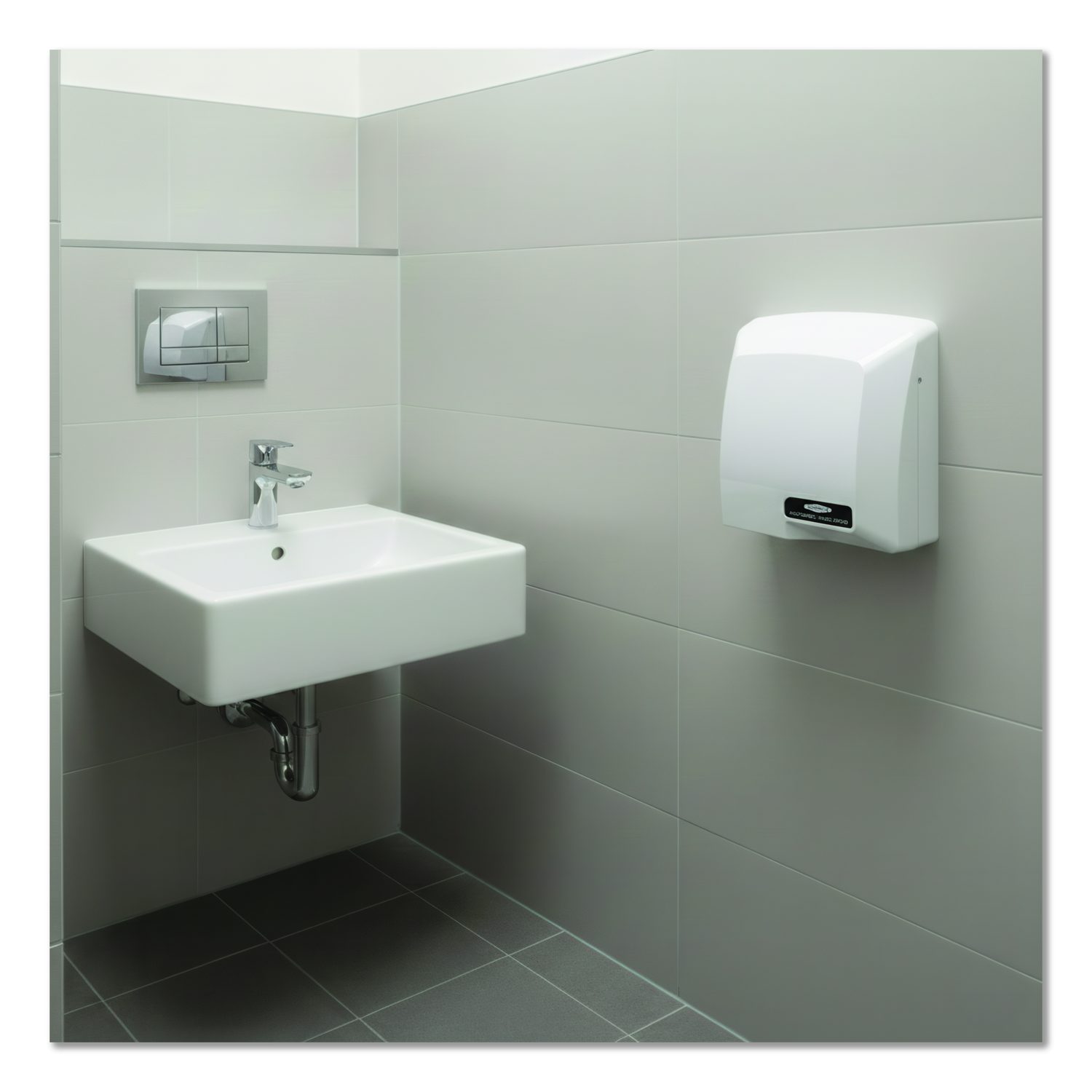 CompactDryer Automatic Hand Dryer, 115 V, 10.18 x 5.18 x 10.93, Gray