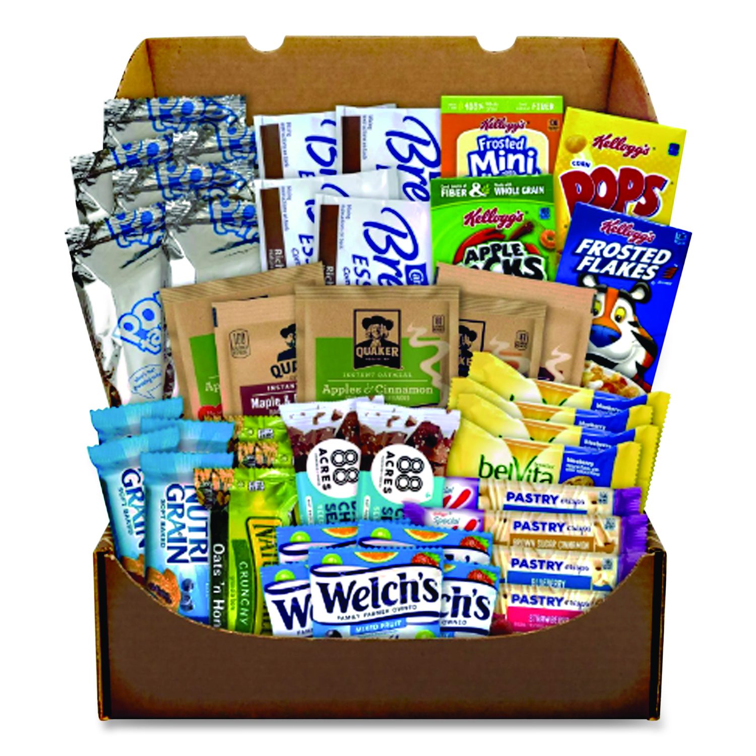 Breakfast Snack Box, 41 Assorted Snacks/Box - mastersupplyonline